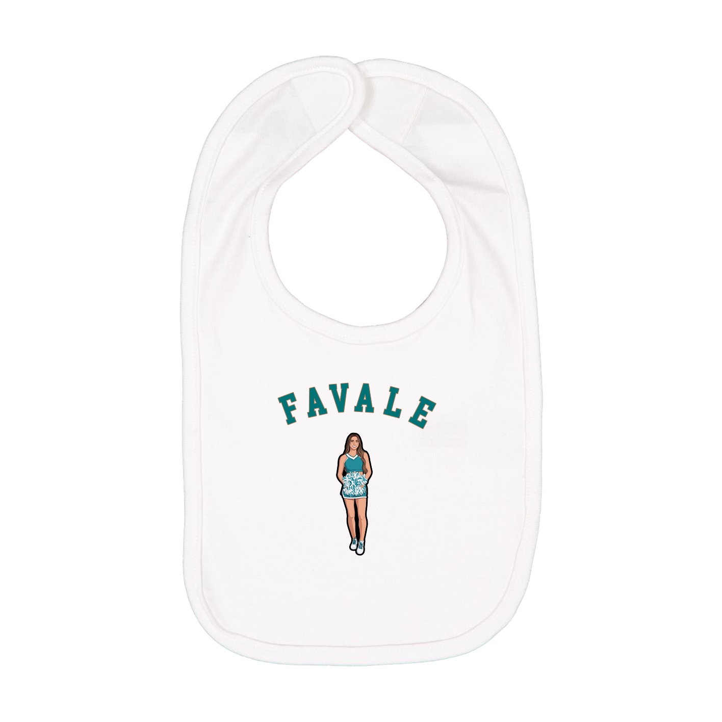 Infant Bib — Shirsey Arch in White