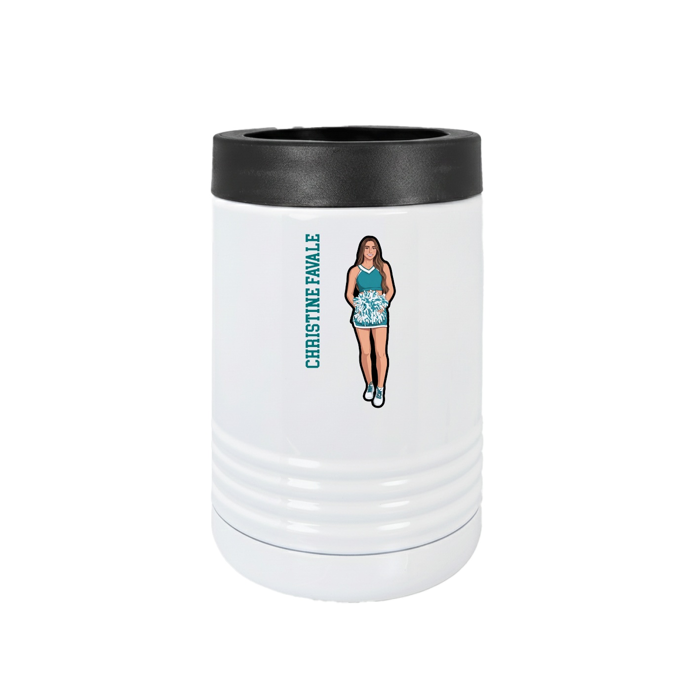 Beverage Holder — Name Vertical in White