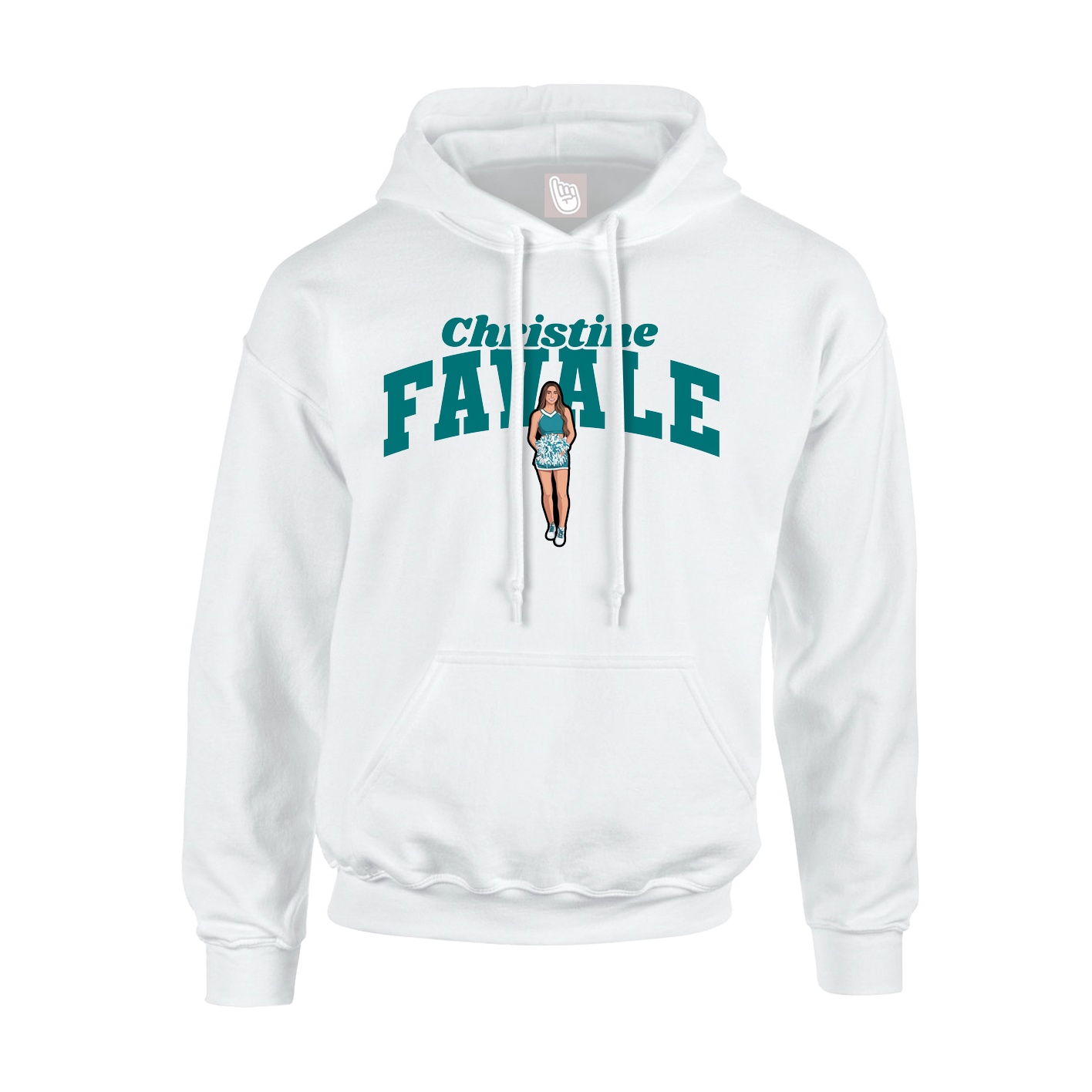 Youth Hoodie — Signature Arch in White