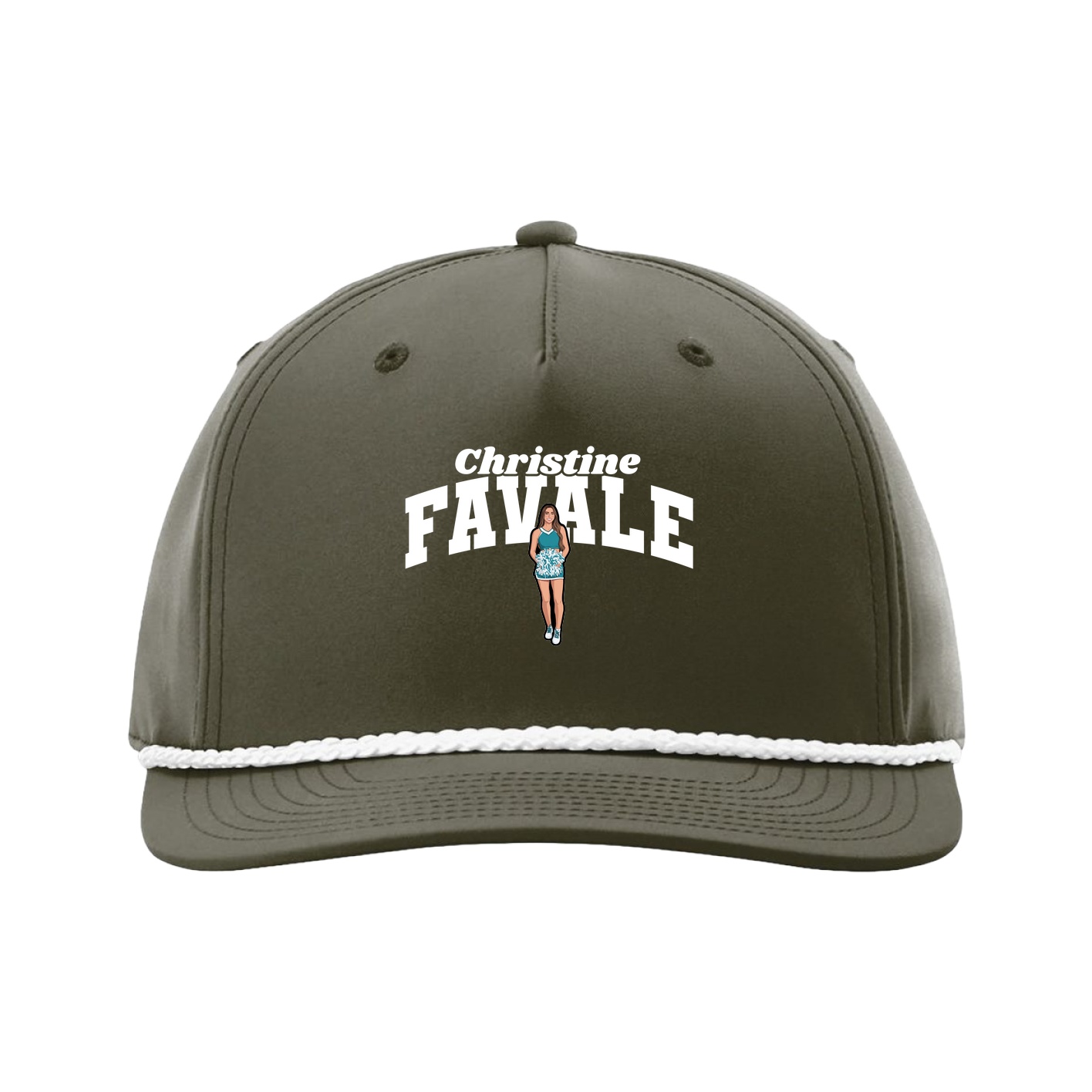 Five-Panel Classic Rope Cap — Signature Arch in Green