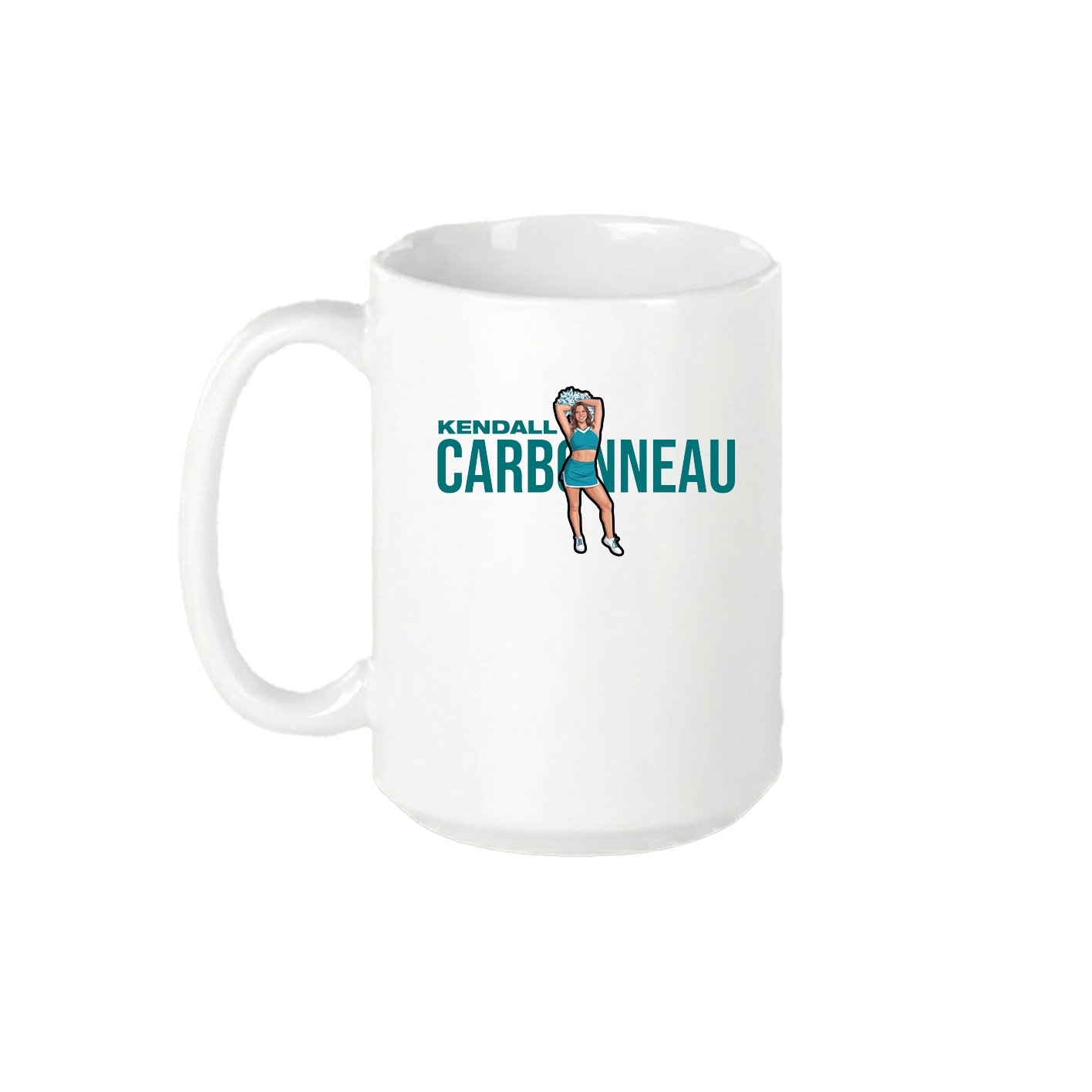 15oz Coffee Mug — Player Name in White