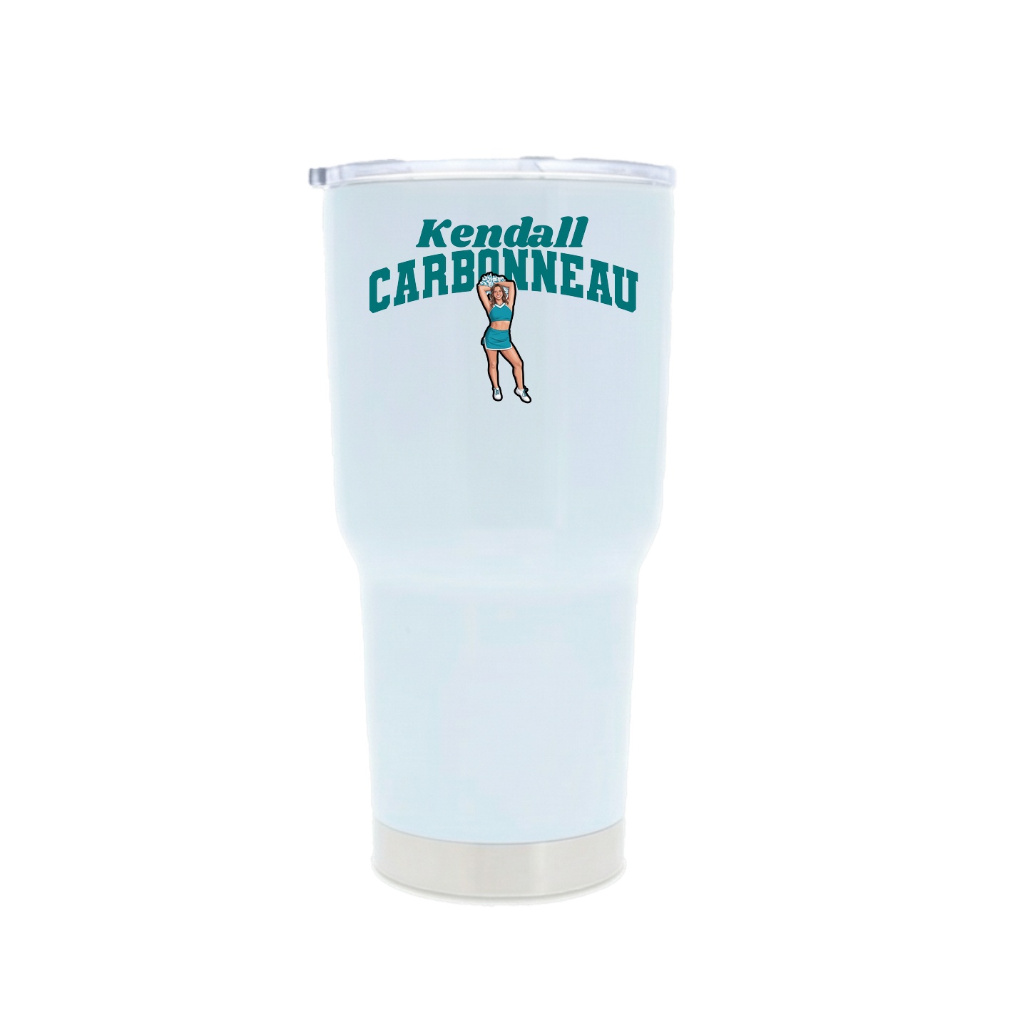 30oz Stainless Steel Tumbler — Signature Arch in White