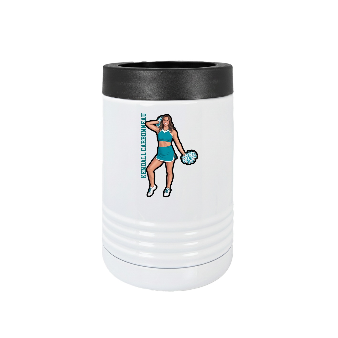 Beverage Holder — Name Vertical in White