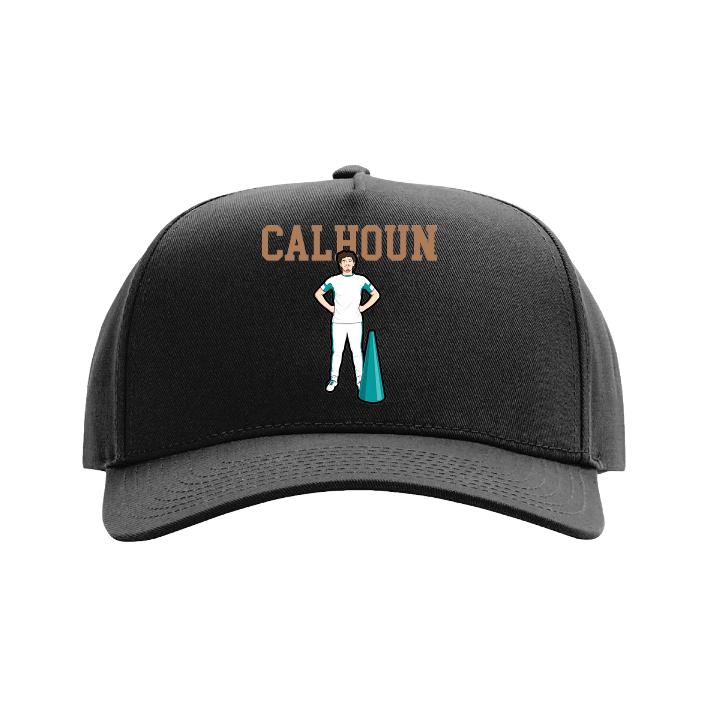 Full Fabric Five-Panel Champ Cap — Shirsey in Black