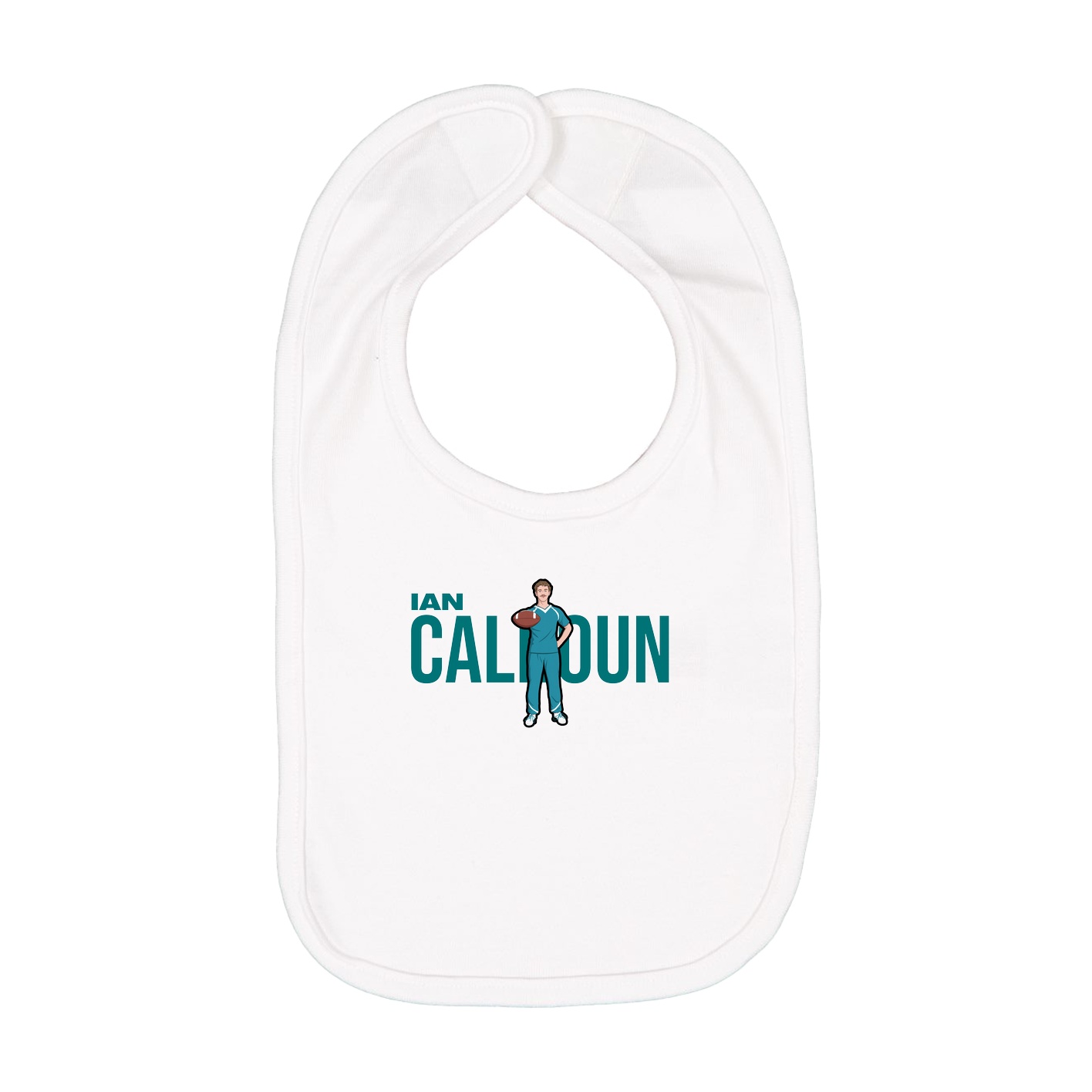 Infant Bib — Player Name in White