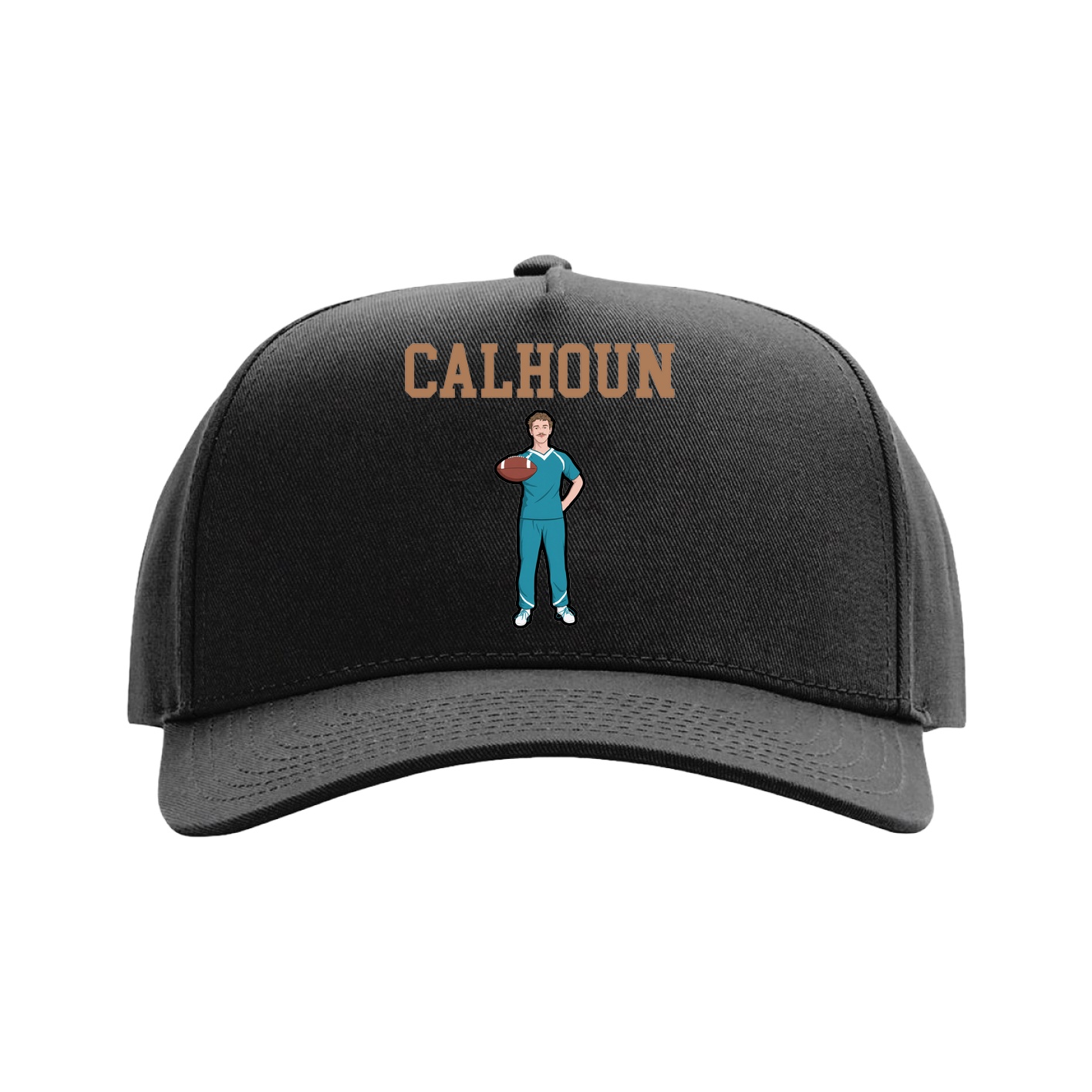 Full Fabric Five-Panel Champ Cap — Shirsey in Black