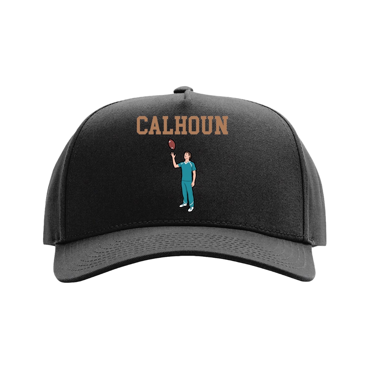 Full Fabric Five-Panel Champ Cap — Shirsey in Black