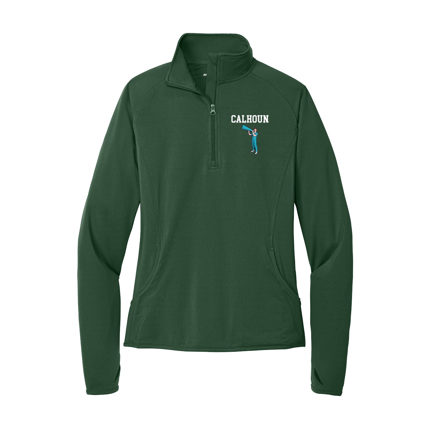 Women's Q-Zip Pullover — Shirsey in Green