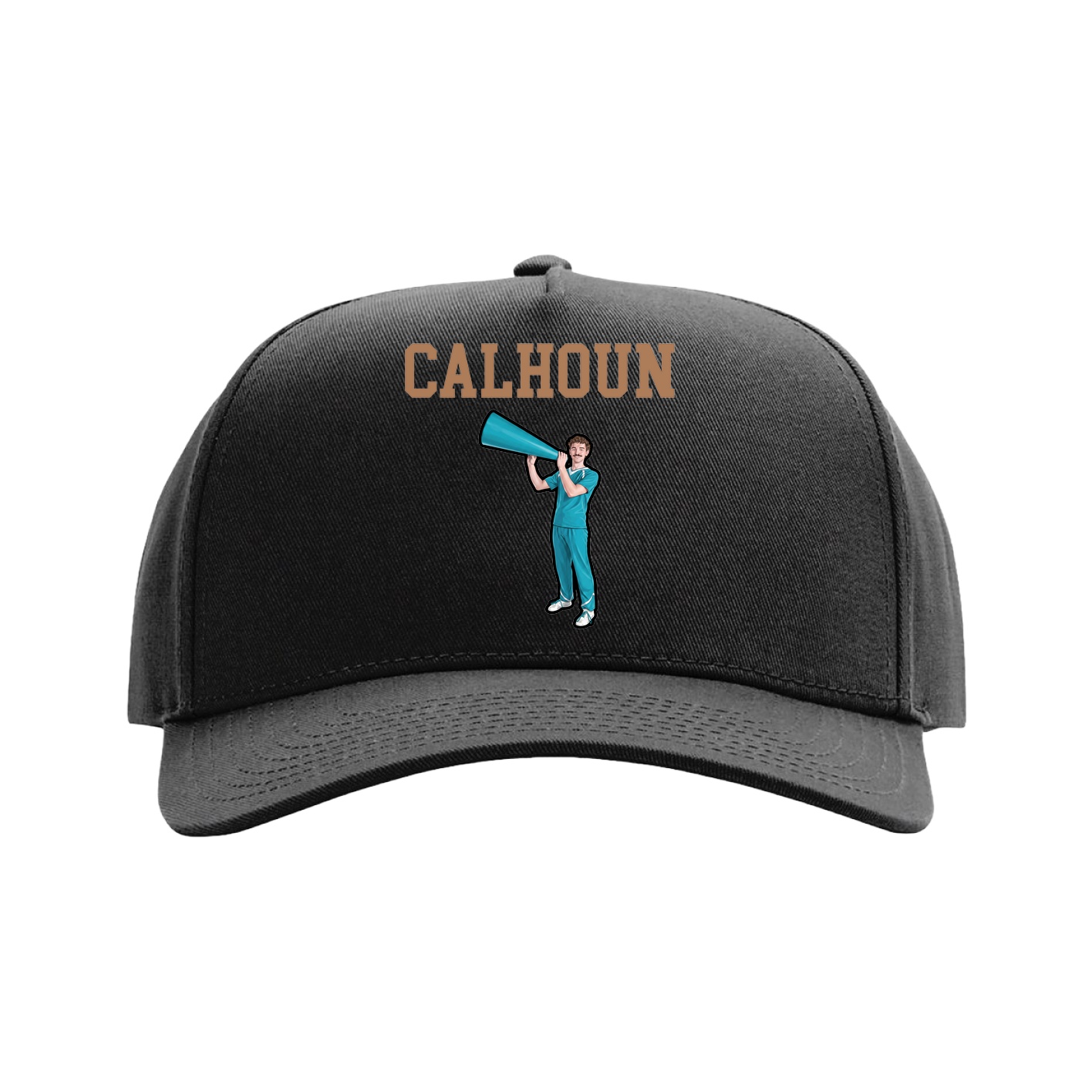 Full Fabric Five-Panel Champ Cap — Shirsey in Black