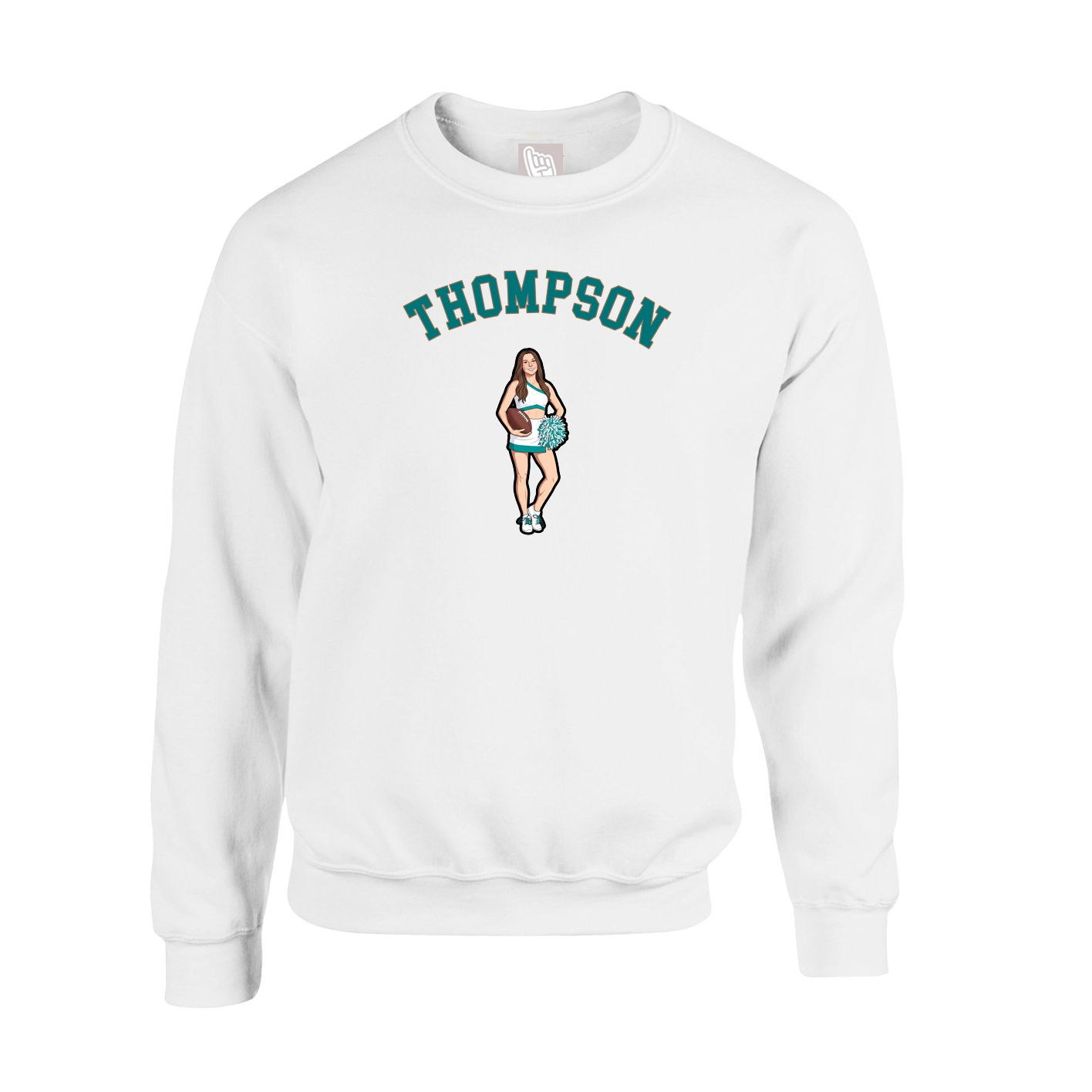 Fleece Crew — Shirsey Arch in White