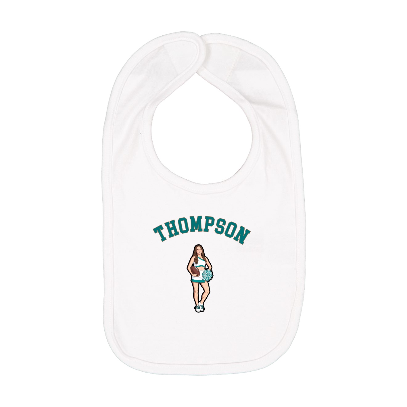 Infant Bib — Shirsey Arch in White