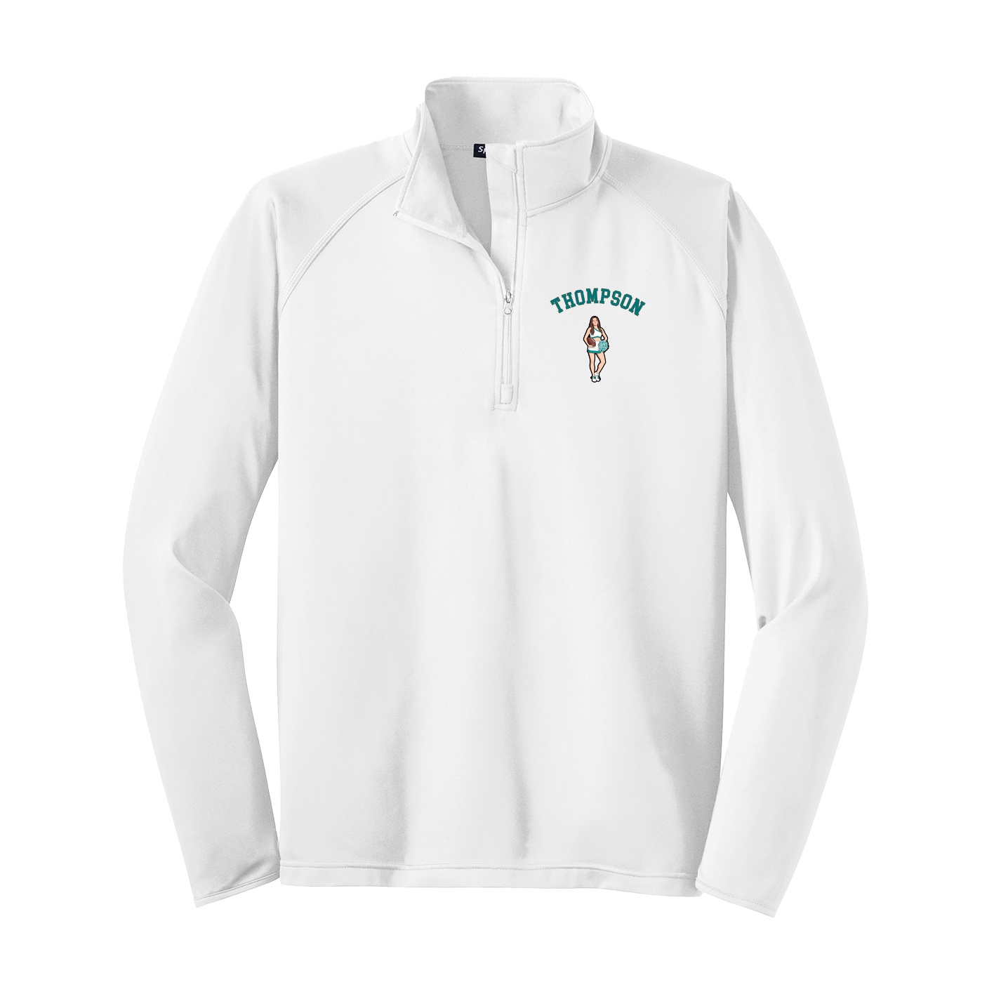 Q-Zip Pullover — Shirsey Arch in White