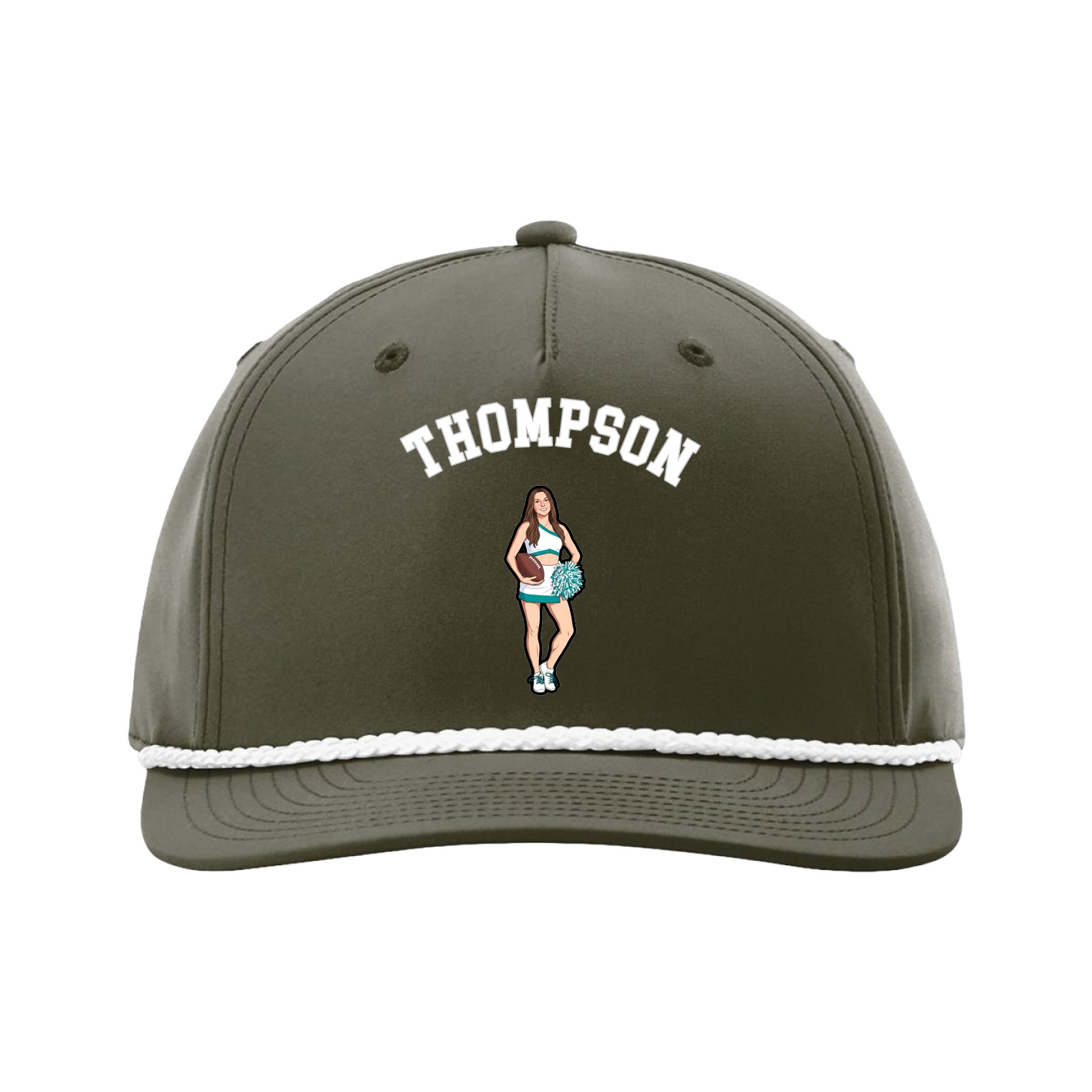 Five-Panel Classic Rope Cap — Shirsey Arch in Green
