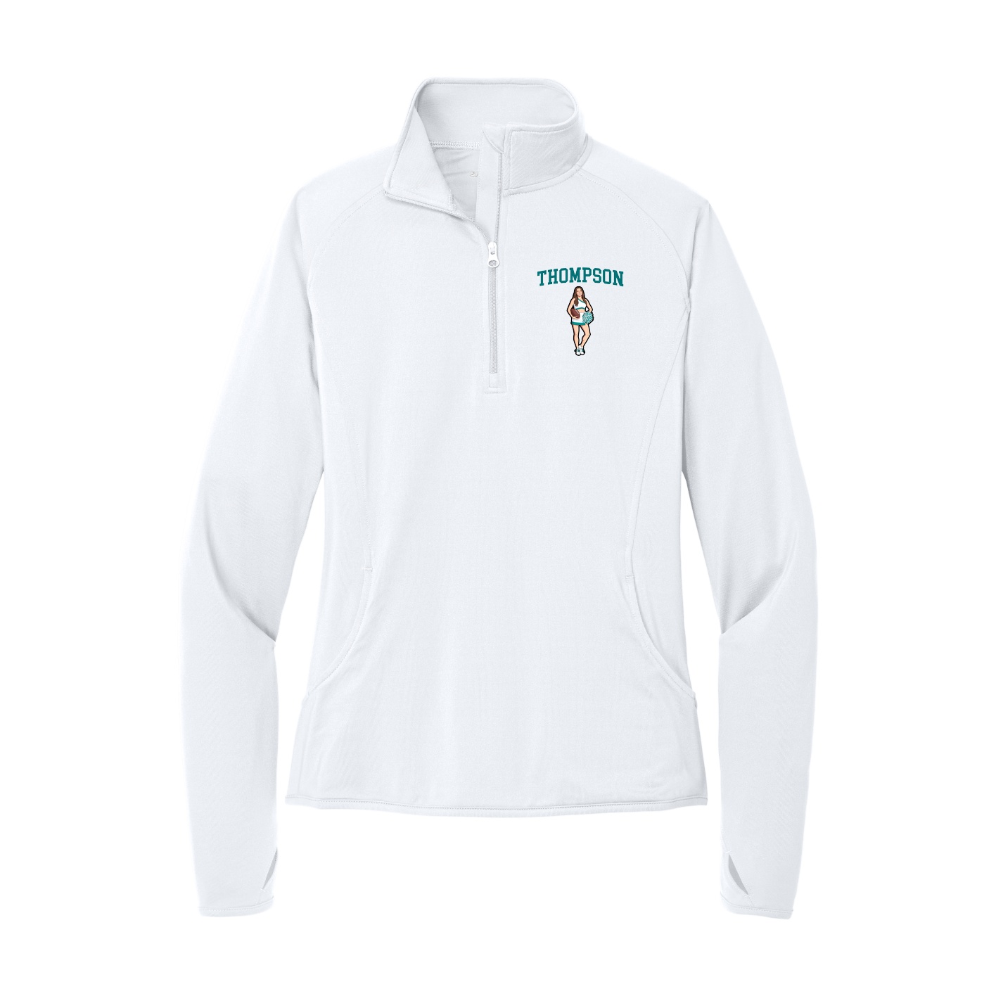 Women's Q-Zip Pullover — Shirsey in White