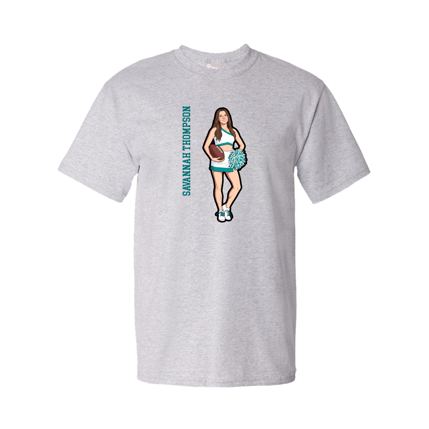 Tee — Name Vertical in Grey
