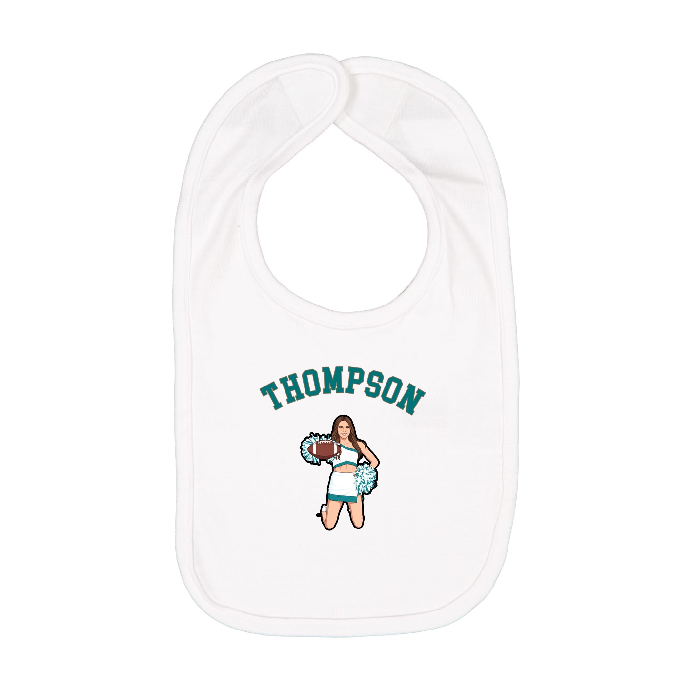 Infant Bib — Shirsey Arch in White
