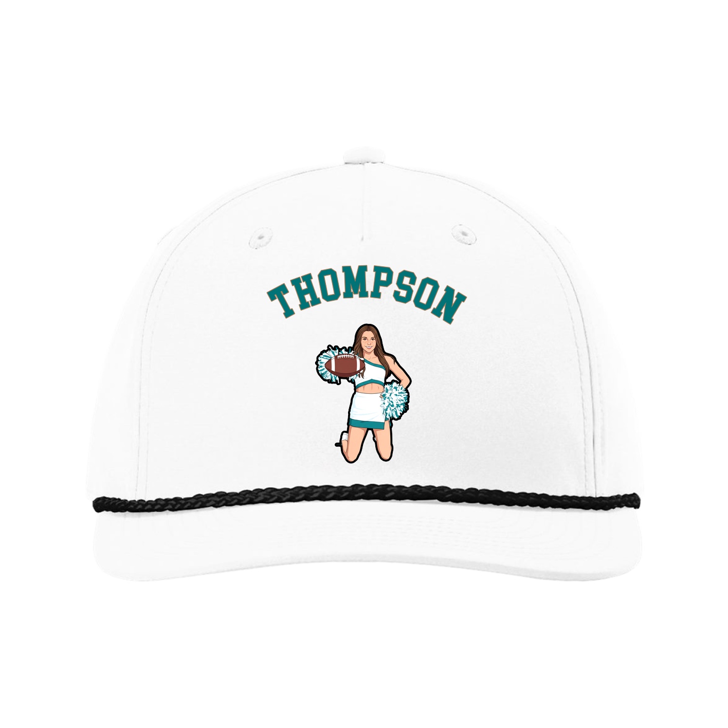 Five-Panel Classic Rope Cap — Shirsey Arch in White