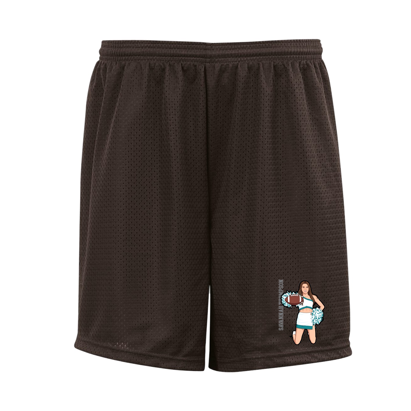 Shorts — Name Vertical in Brown