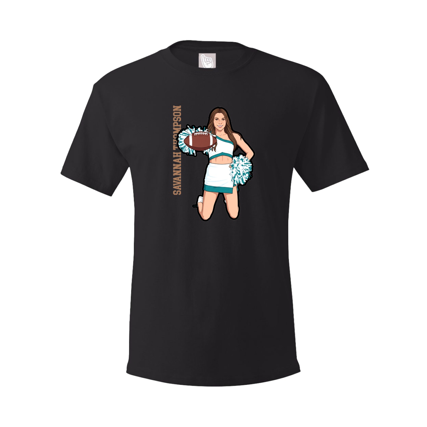 Tee — Name Vertical in Black