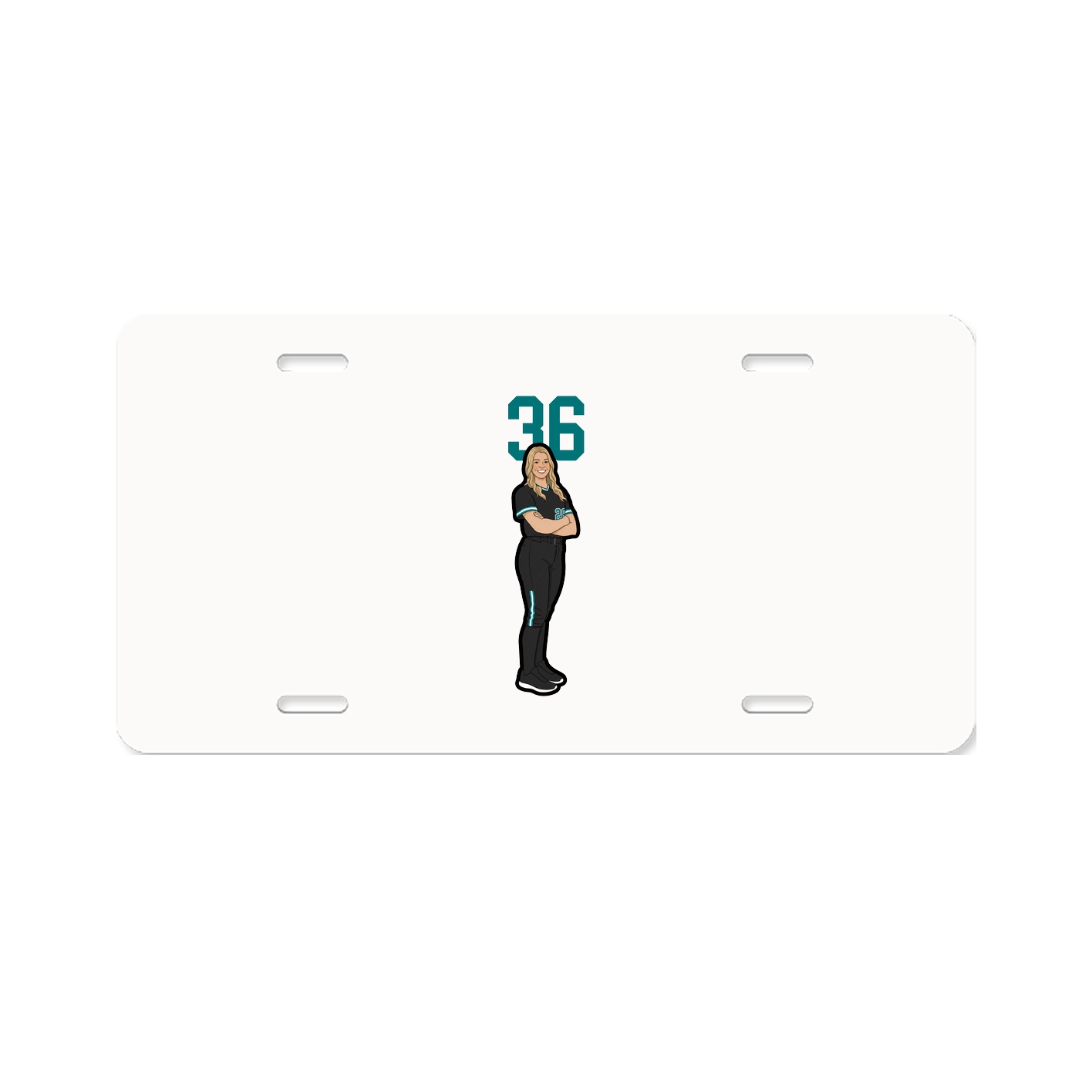 License Plate — Number Top in Classic