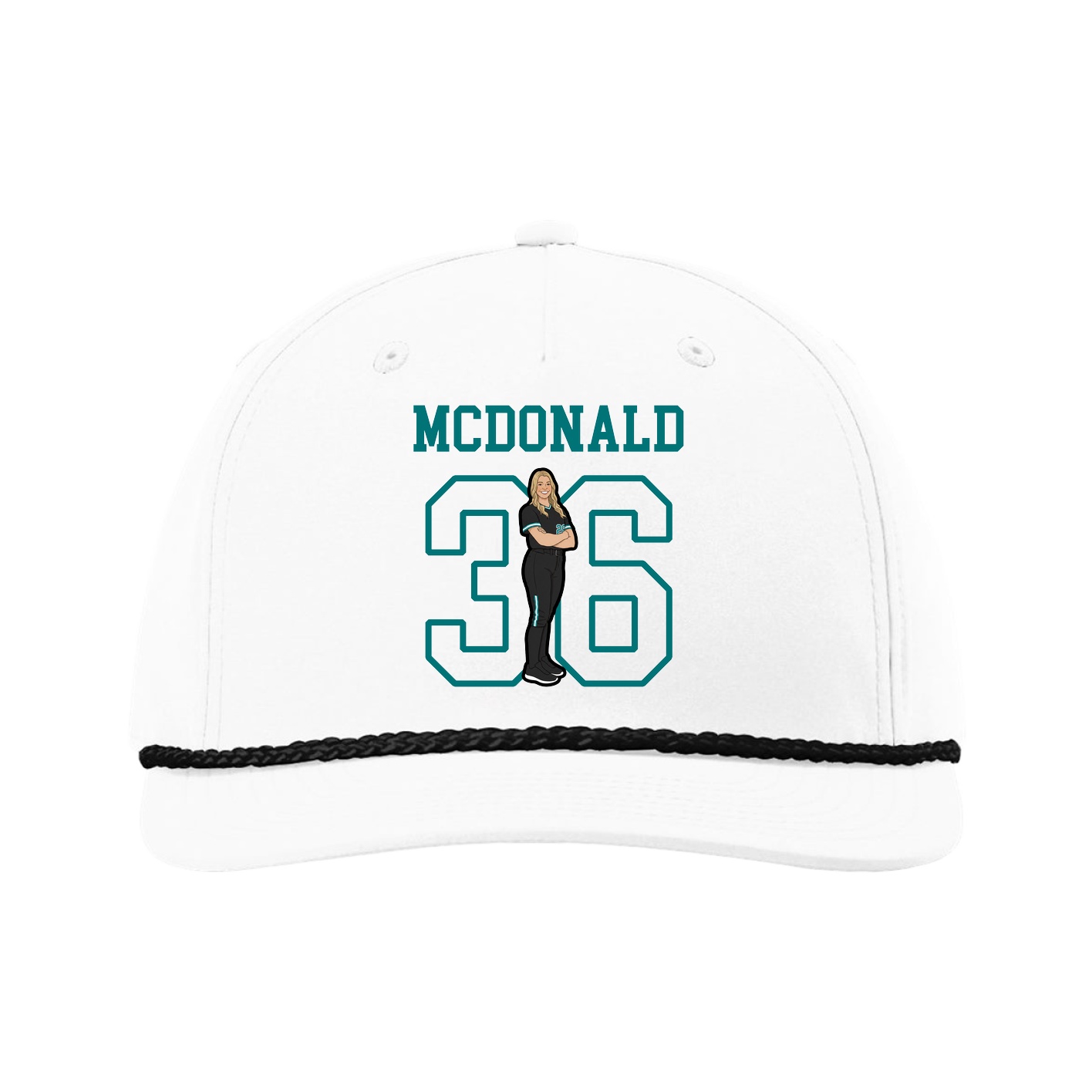 Five-Panel Classic Rope Cap — Shirsey in White