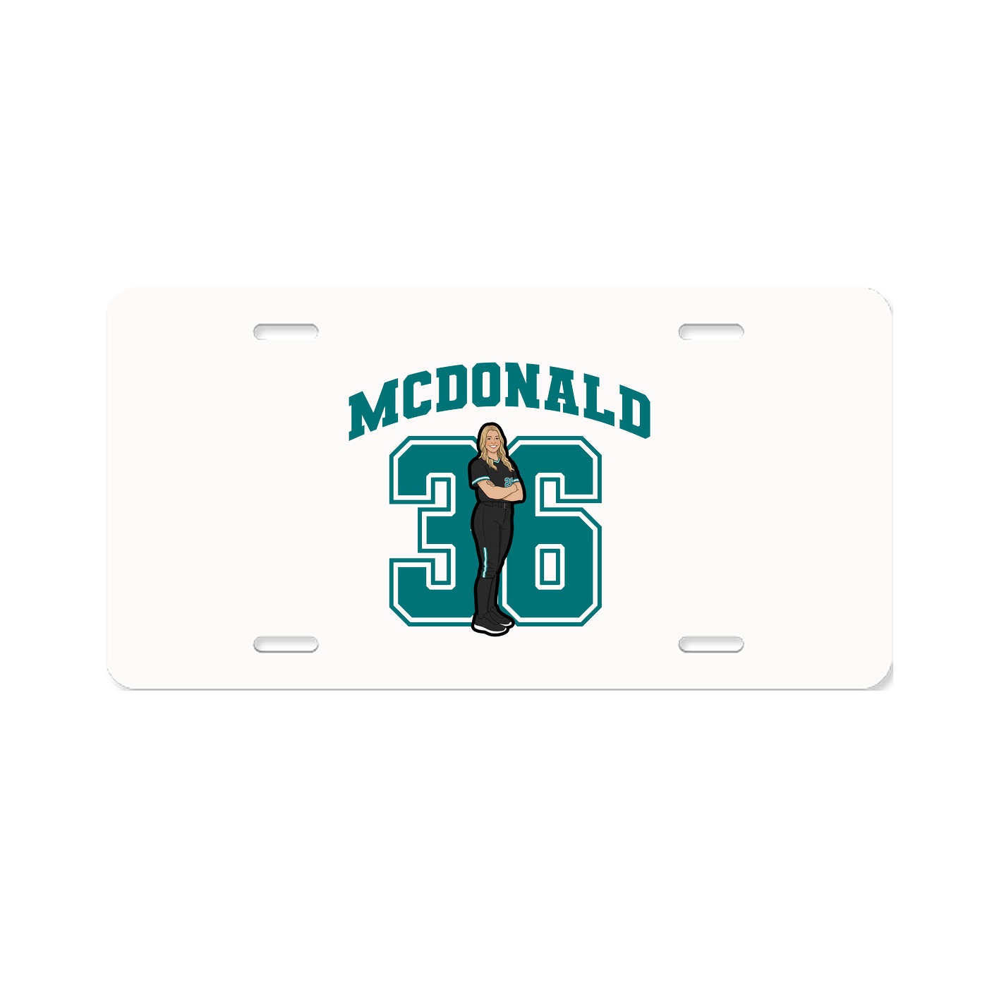 License Plate — Number in Classic