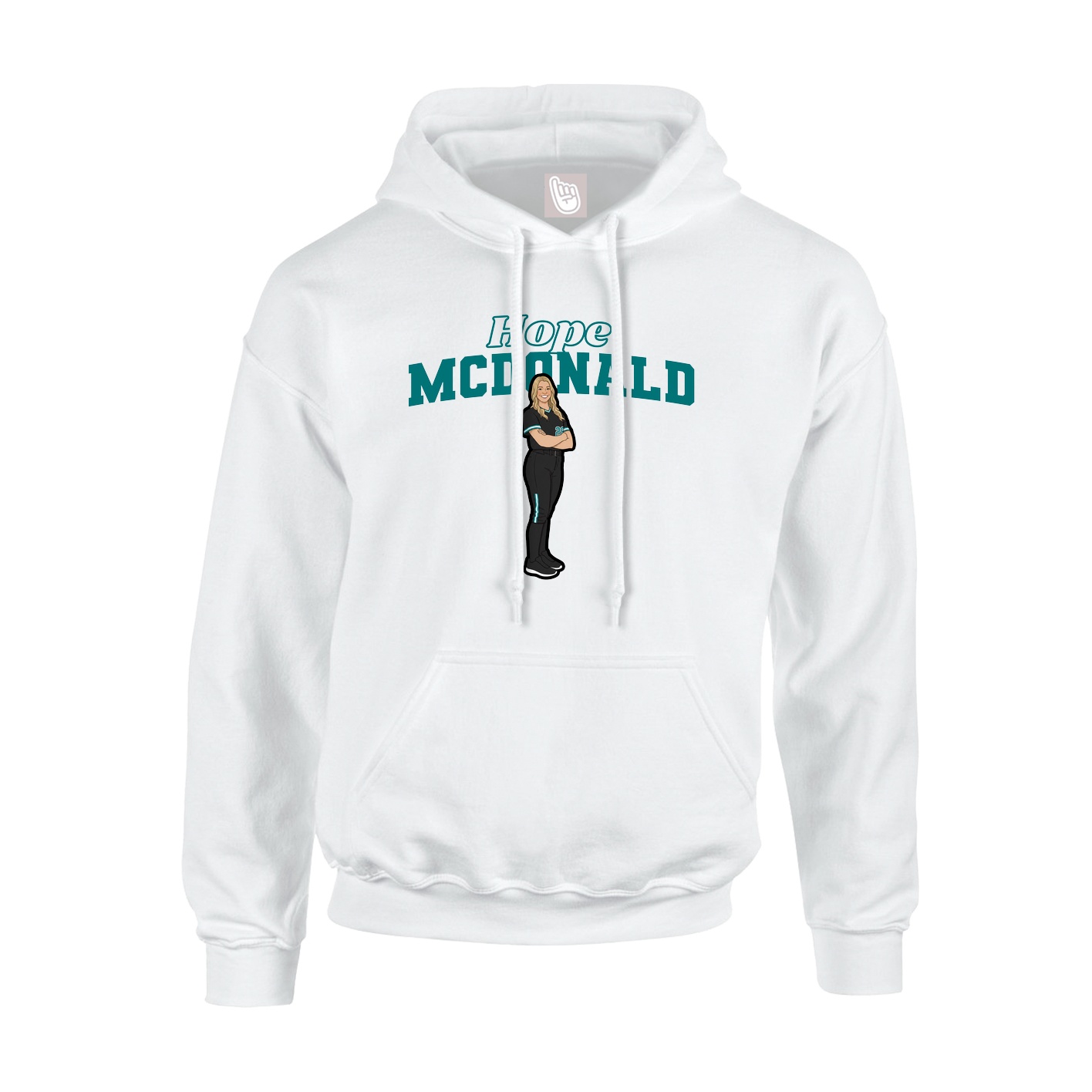 Hoodie — Name Arch in White