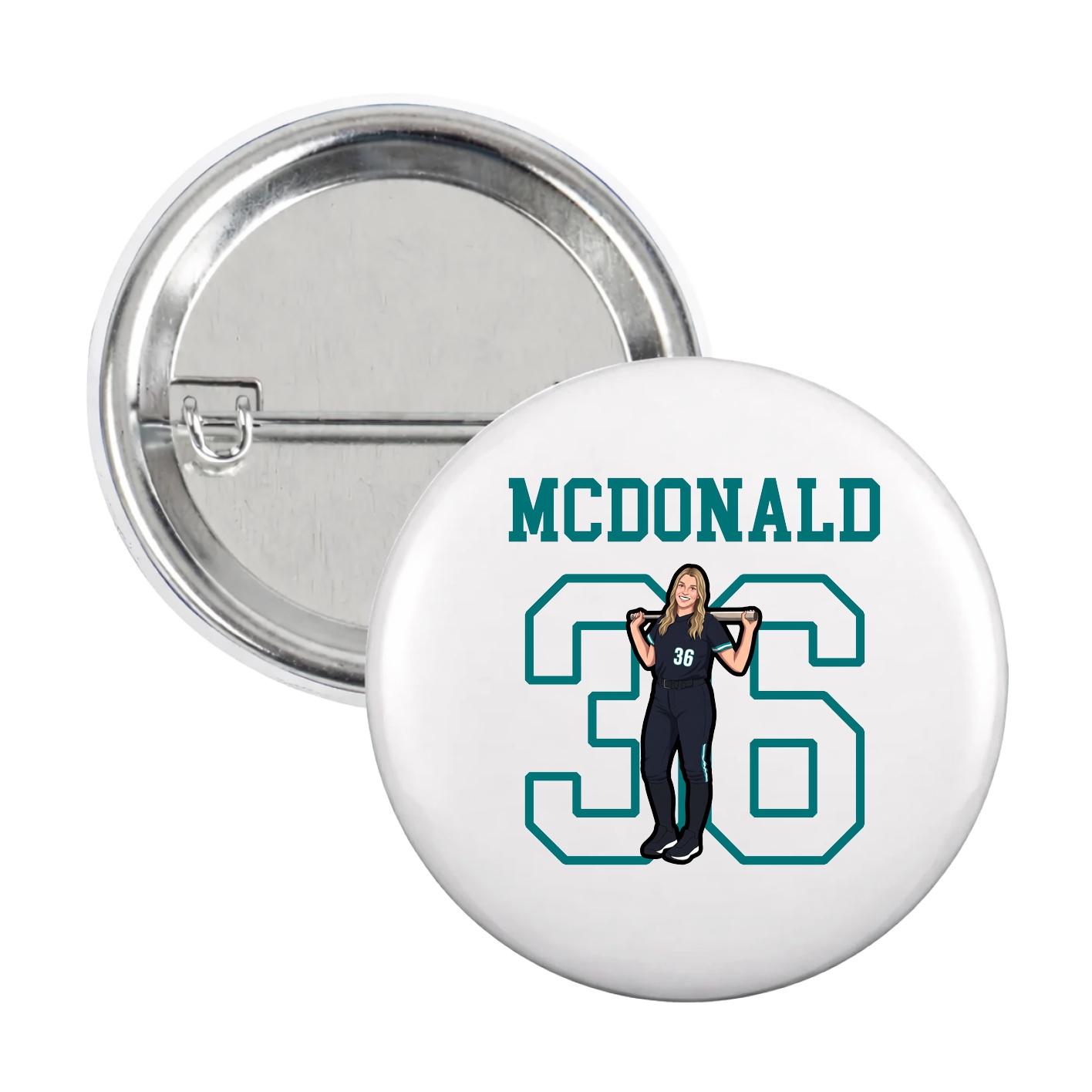 Game Day Button — Shirsey in White