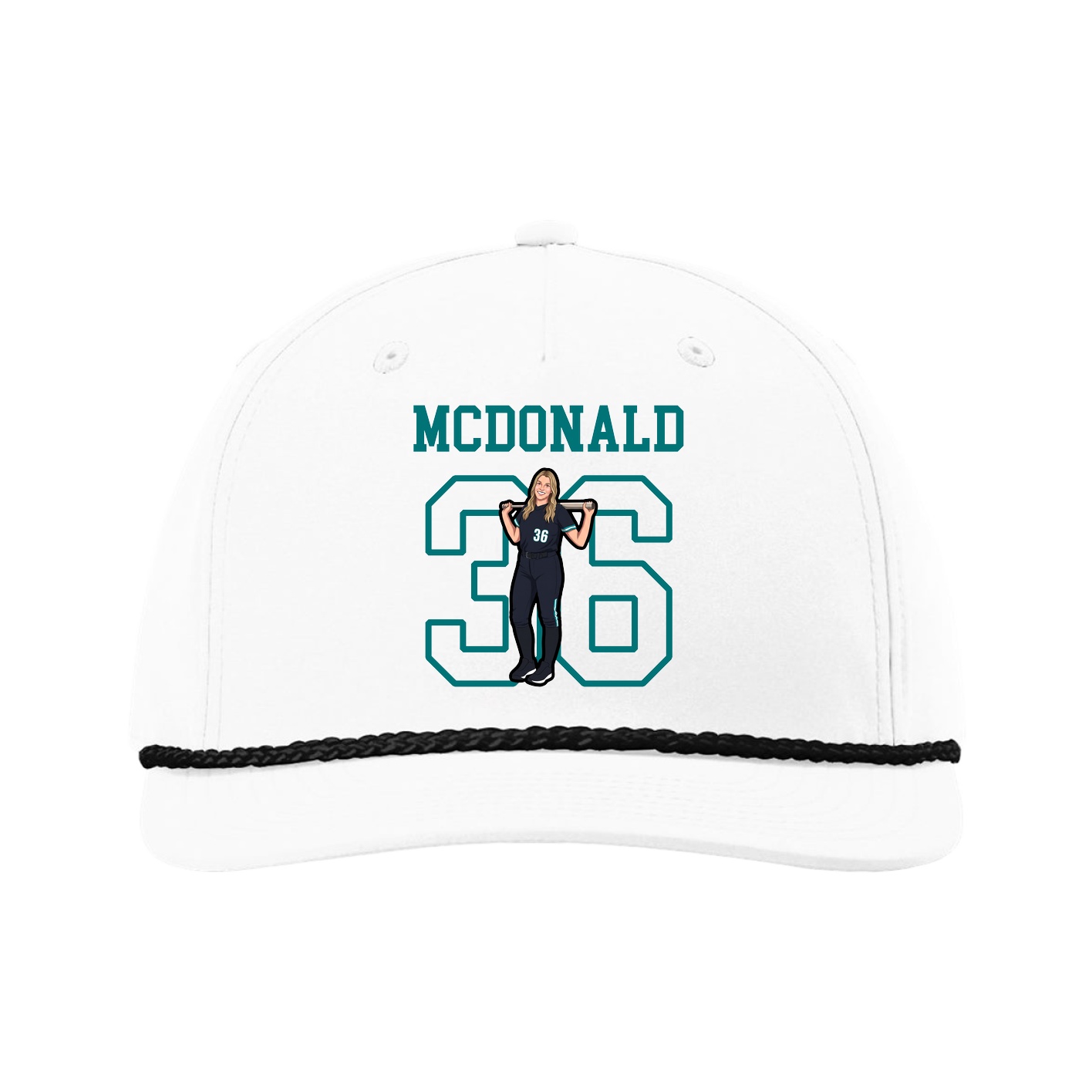 Five-Panel Classic Rope Cap — Shirsey in White