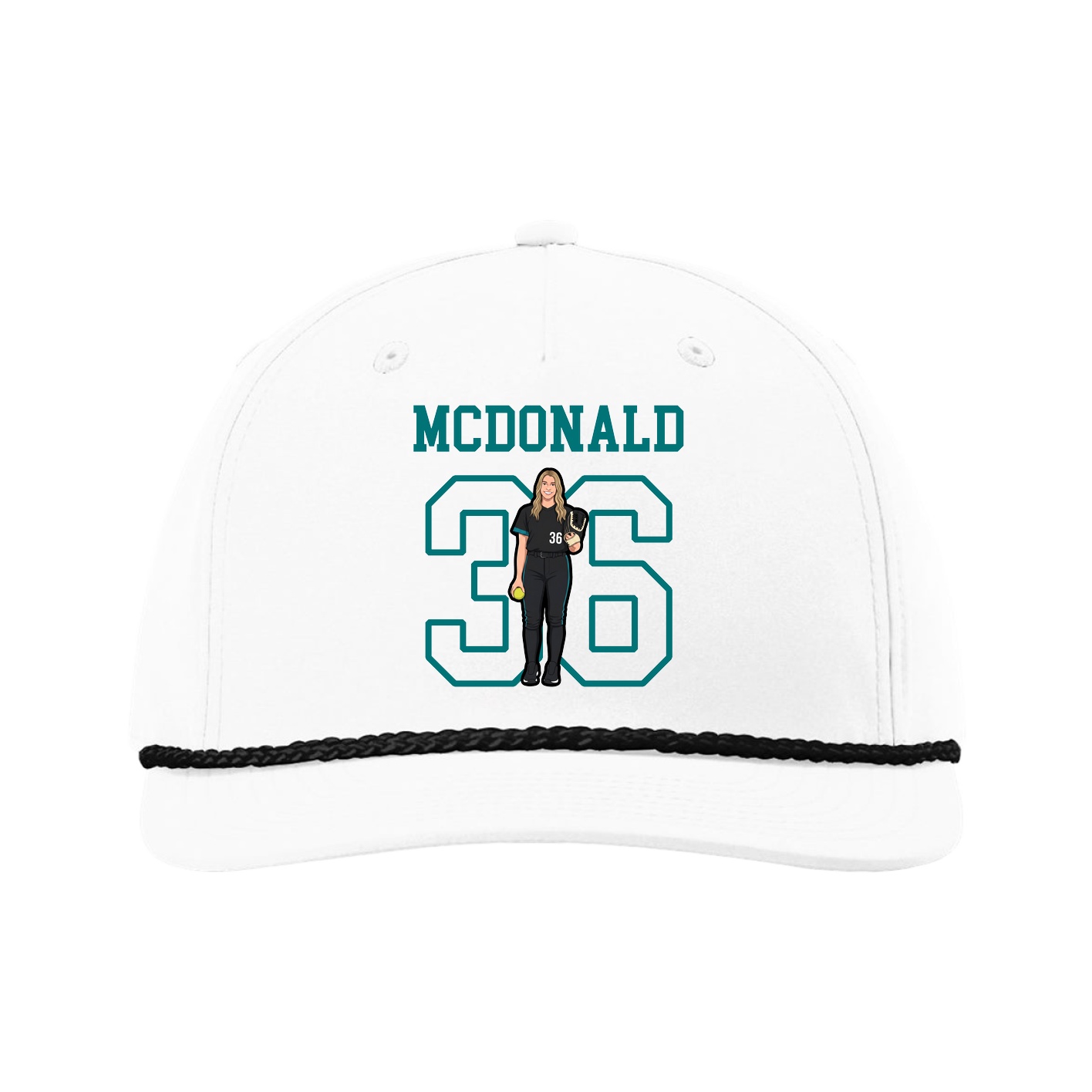 Five-Panel Classic Rope Cap — Shirsey in White