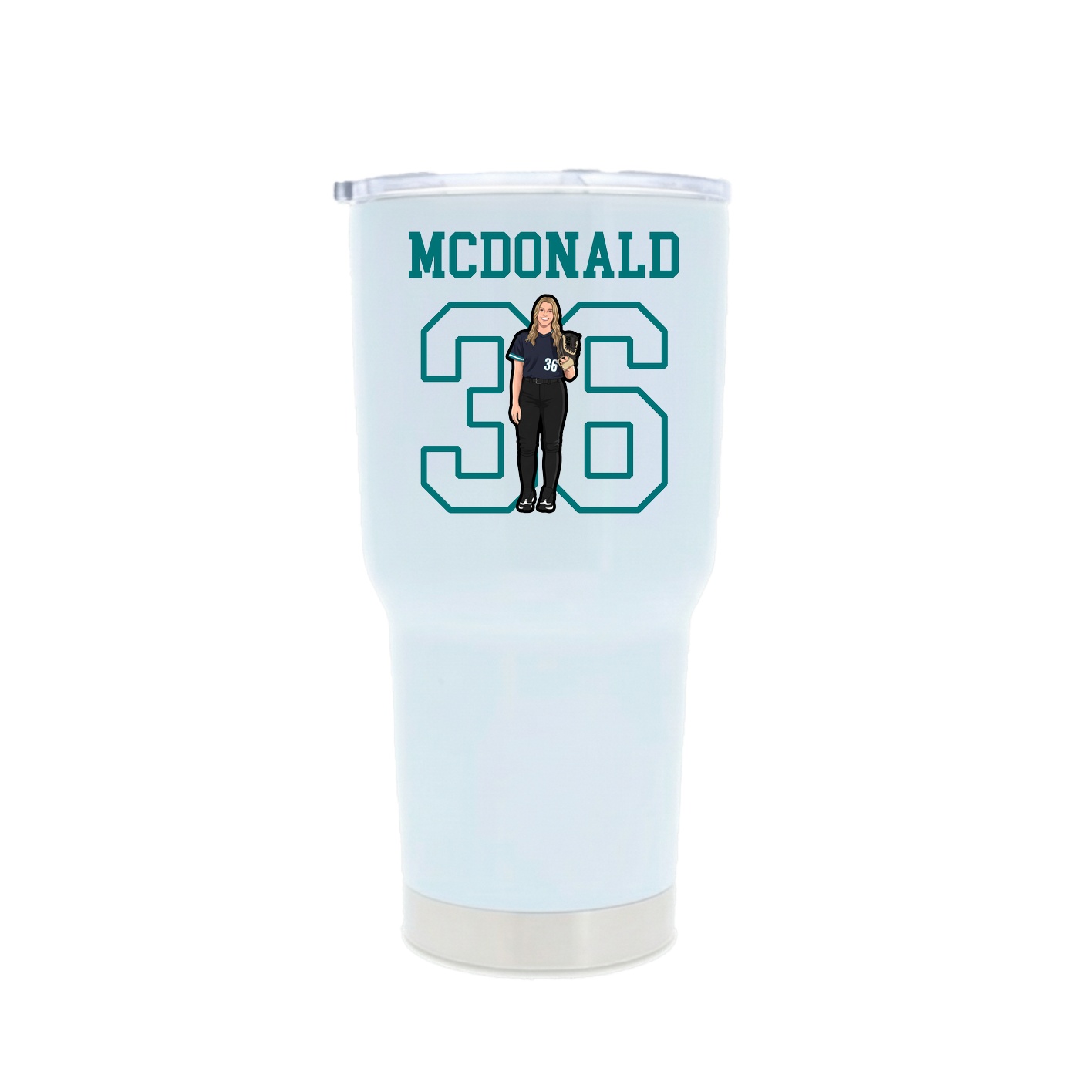 30oz Stainless Steel Tumbler — Shirsey in White
