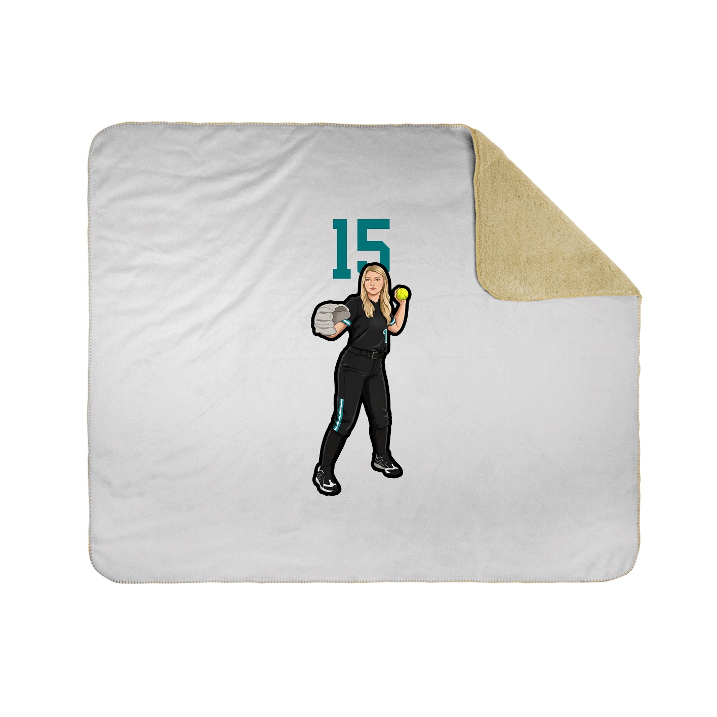 Throw Blanket — Number Top in White