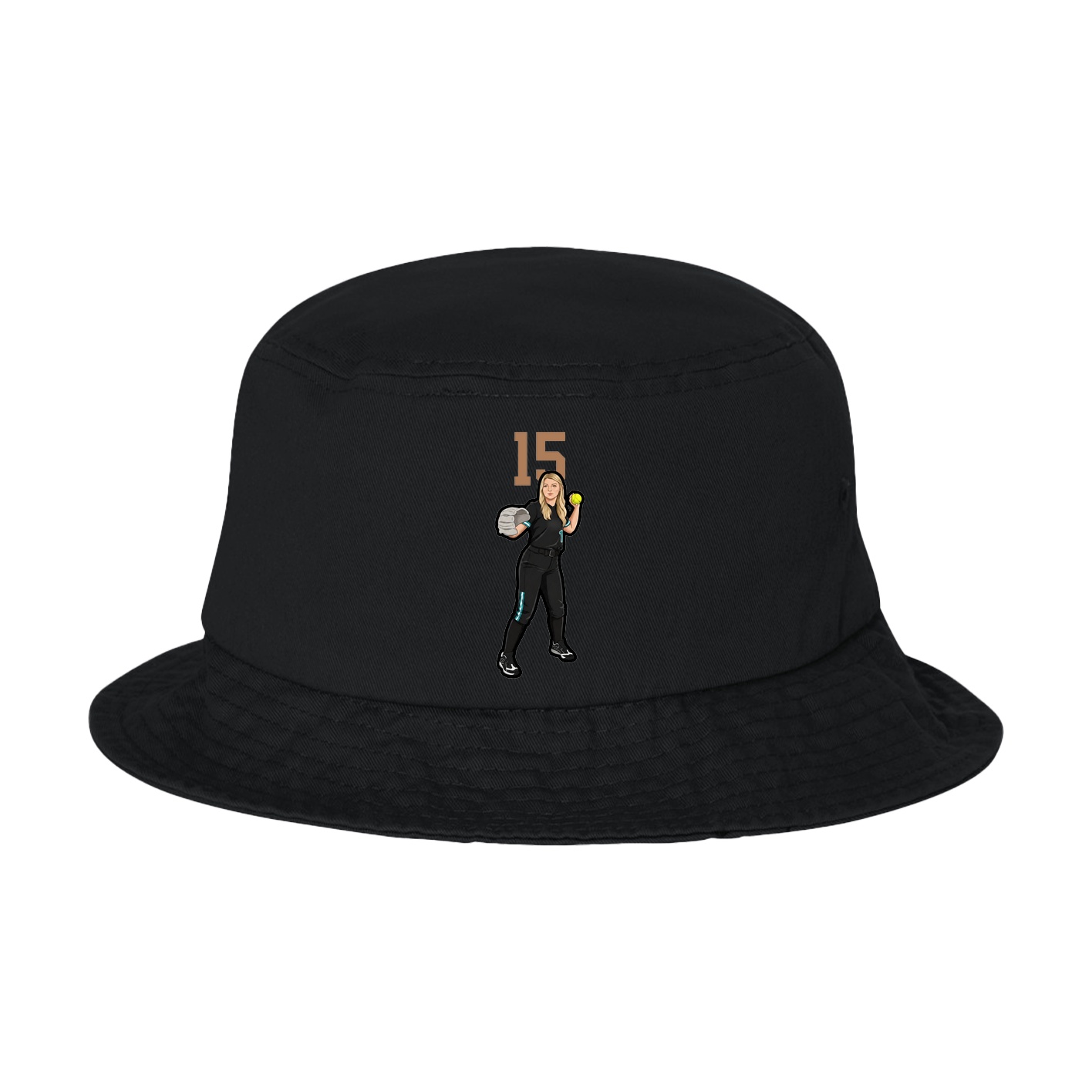 Bucket Cap — Number Top in Black