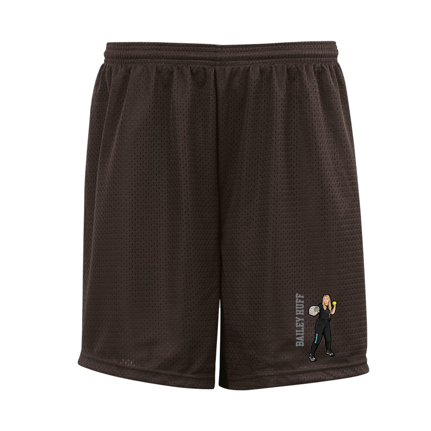 Shorts — Name Vertical in Brown