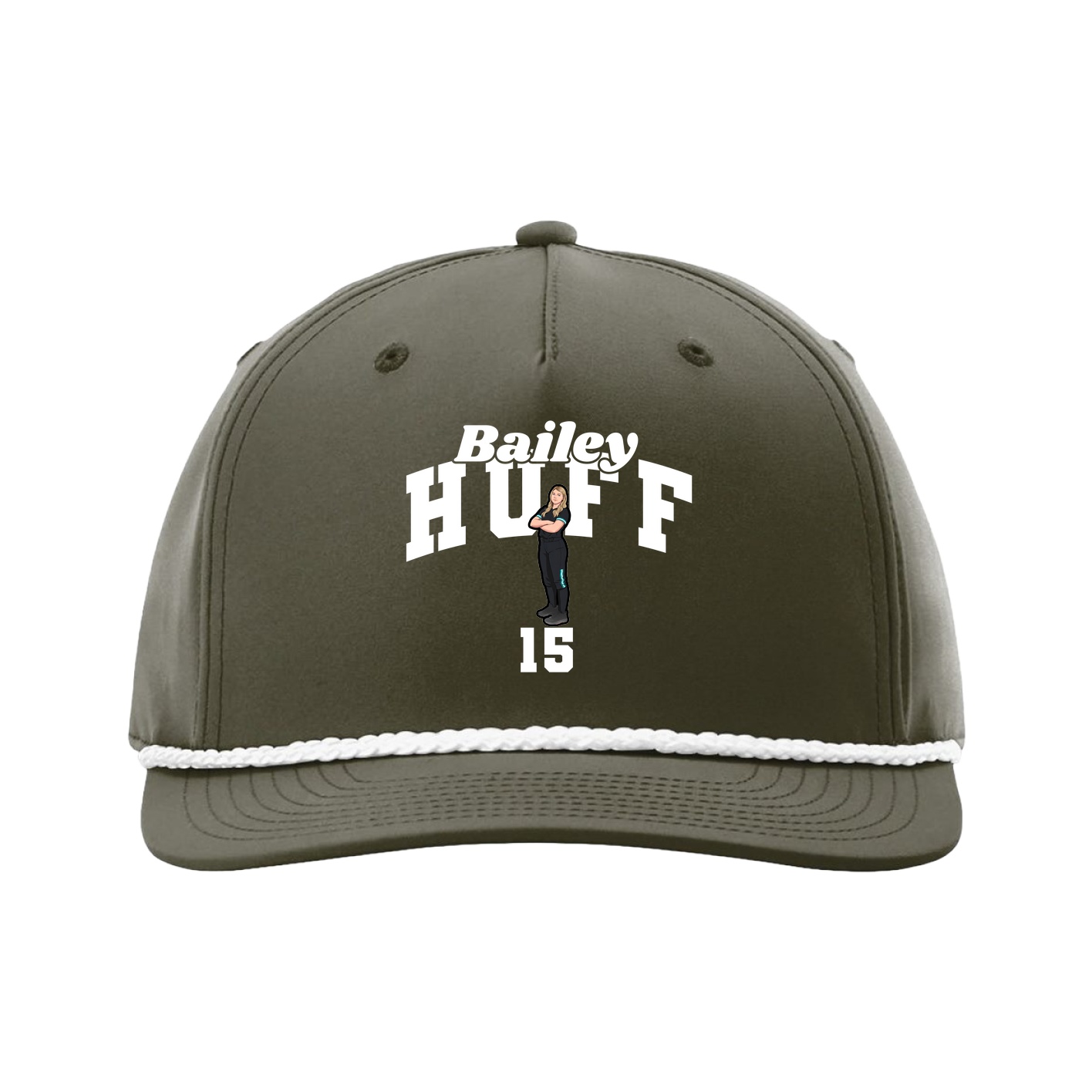 Five-Panel Classic Rope Cap — Signature Arch in Green