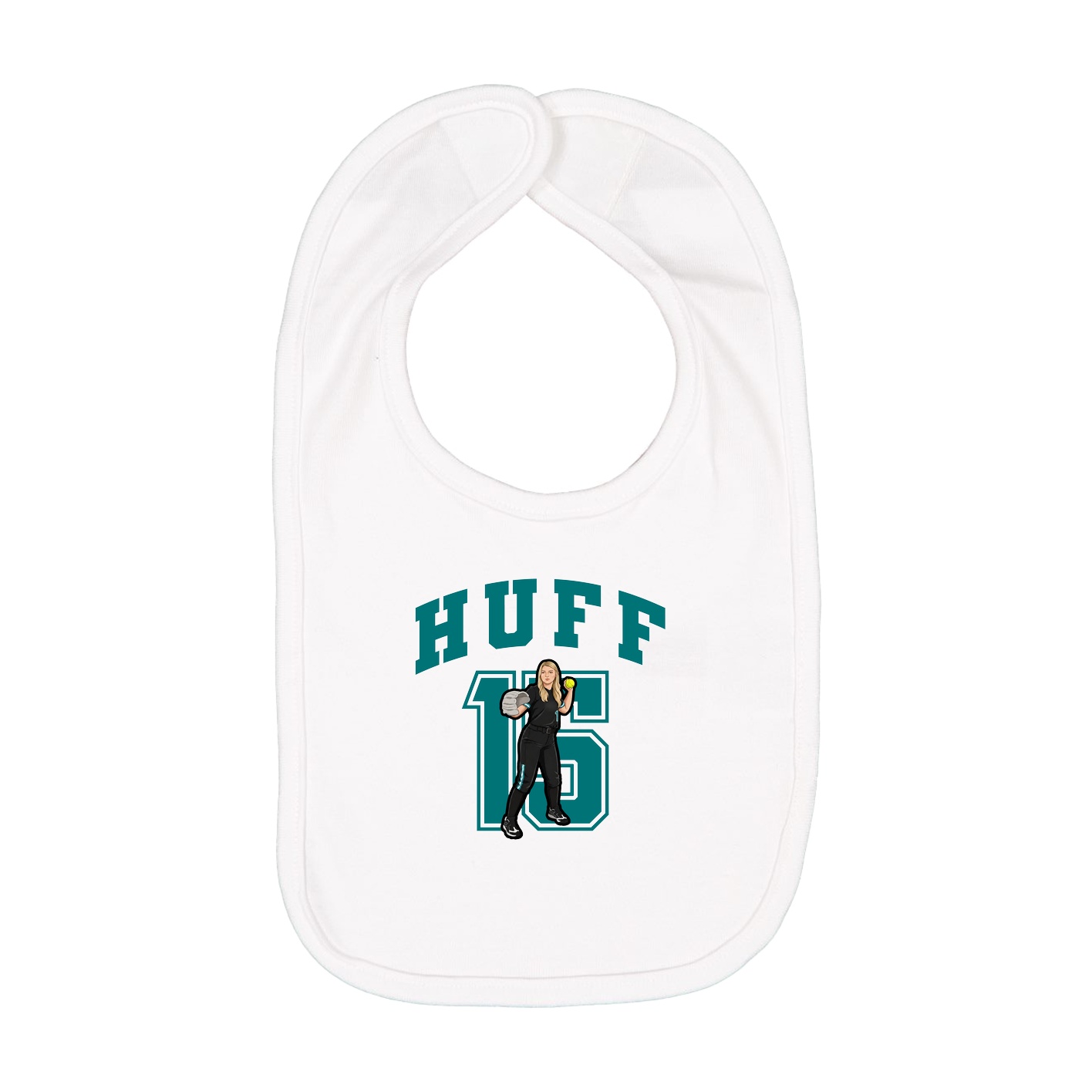 Infant Bib — Number in White