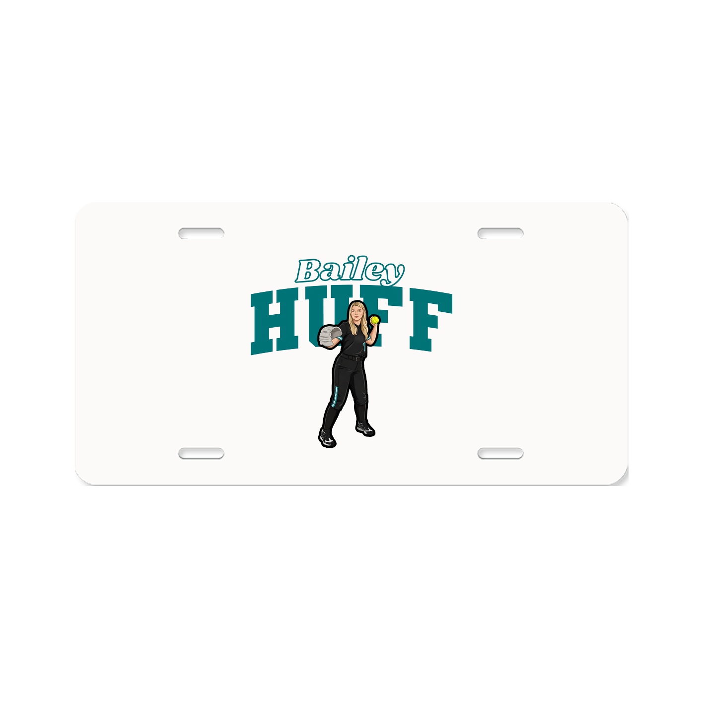 License Plate — Name Arch in Classic