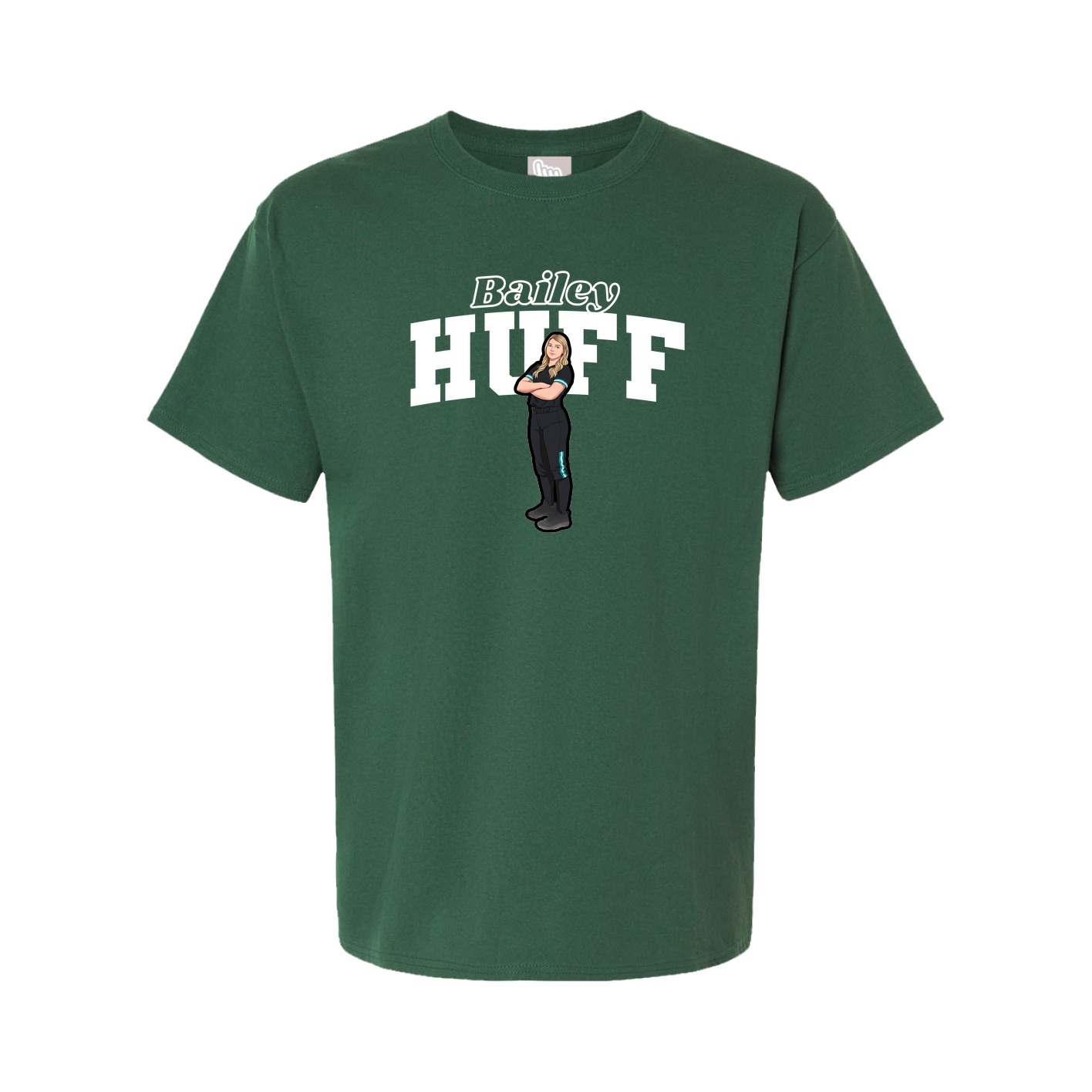 Youth Tee — Name Arch in Green