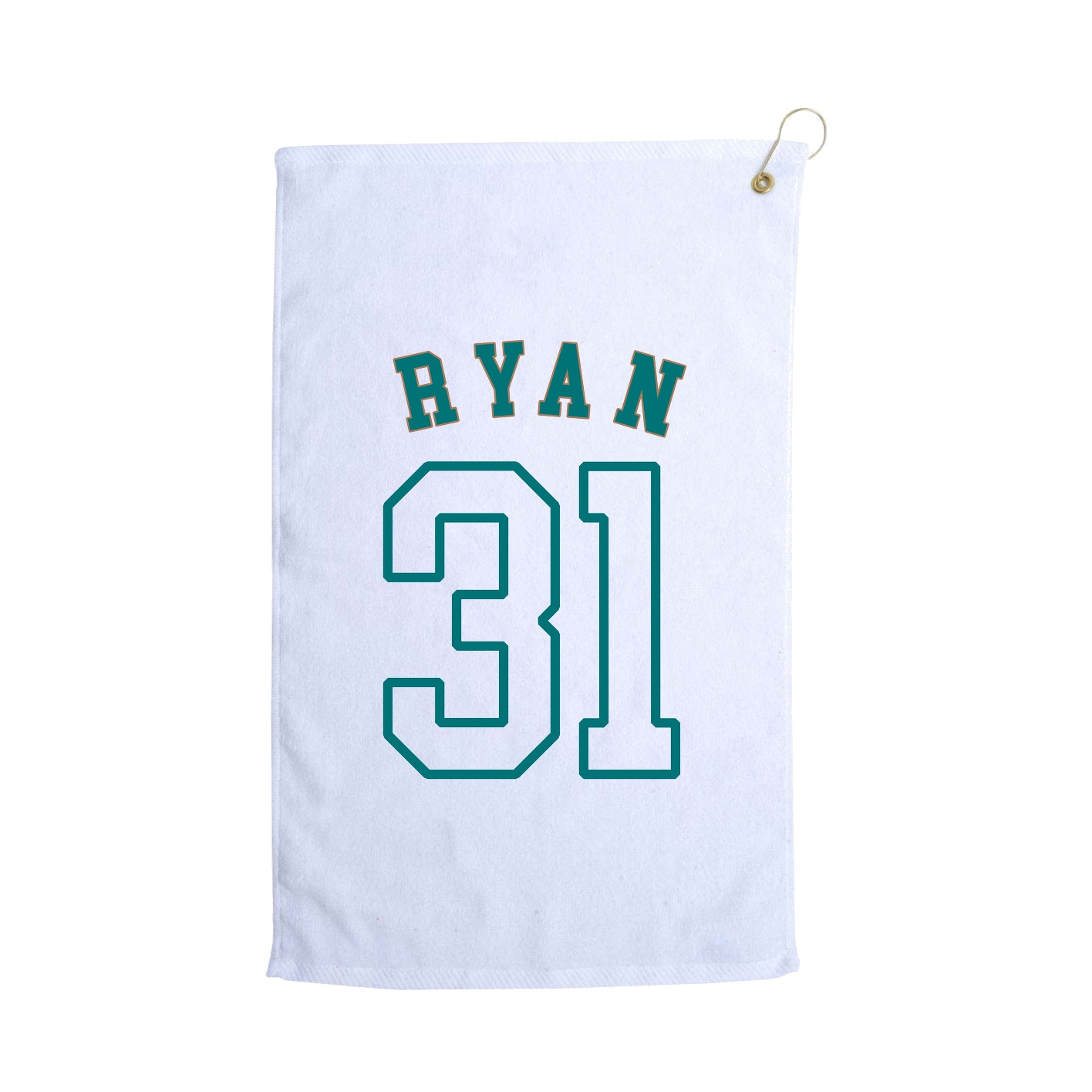 Golf Towel — Shirsey Arch in White
