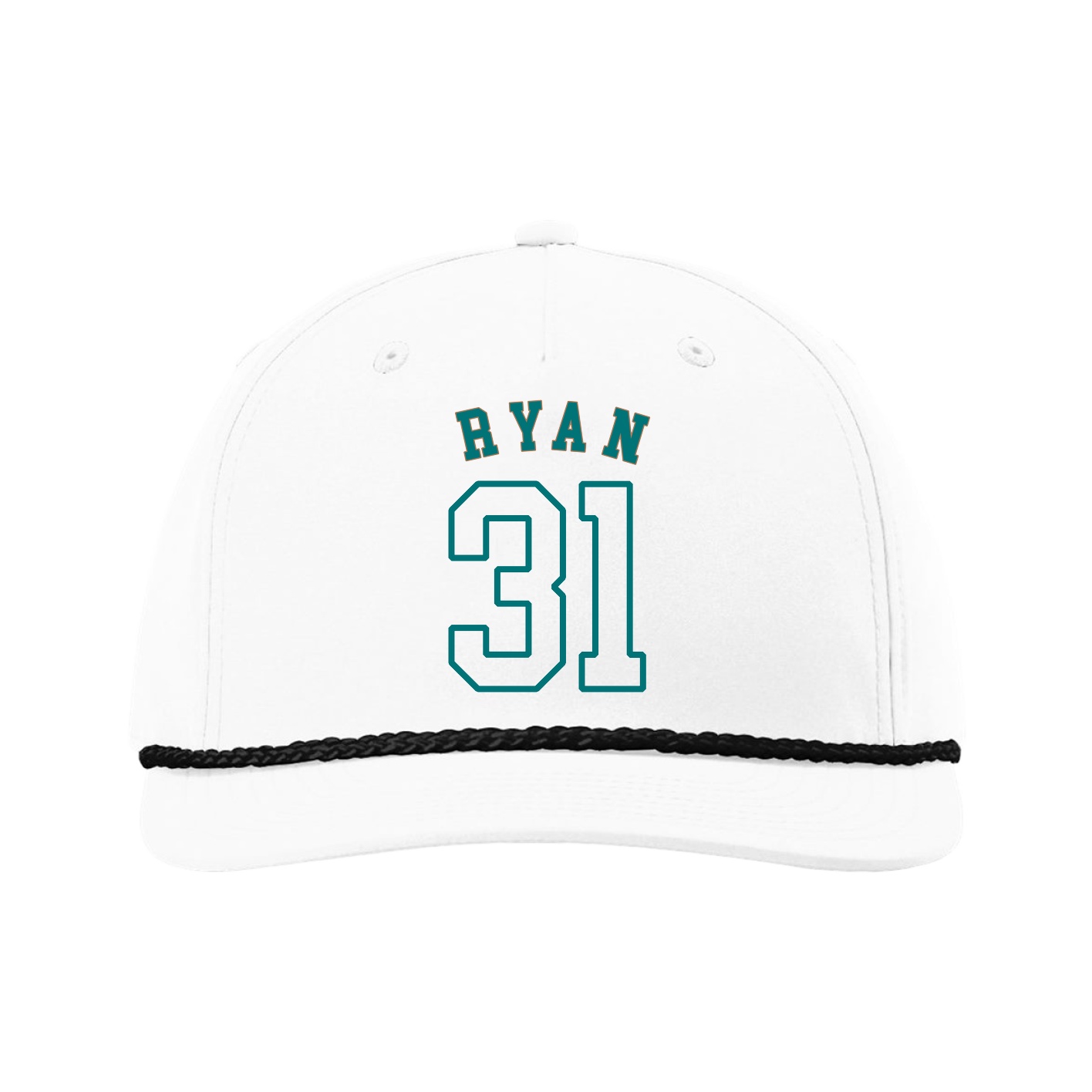 Five-Panel Classic Rope Cap — Shirsey Arch in White