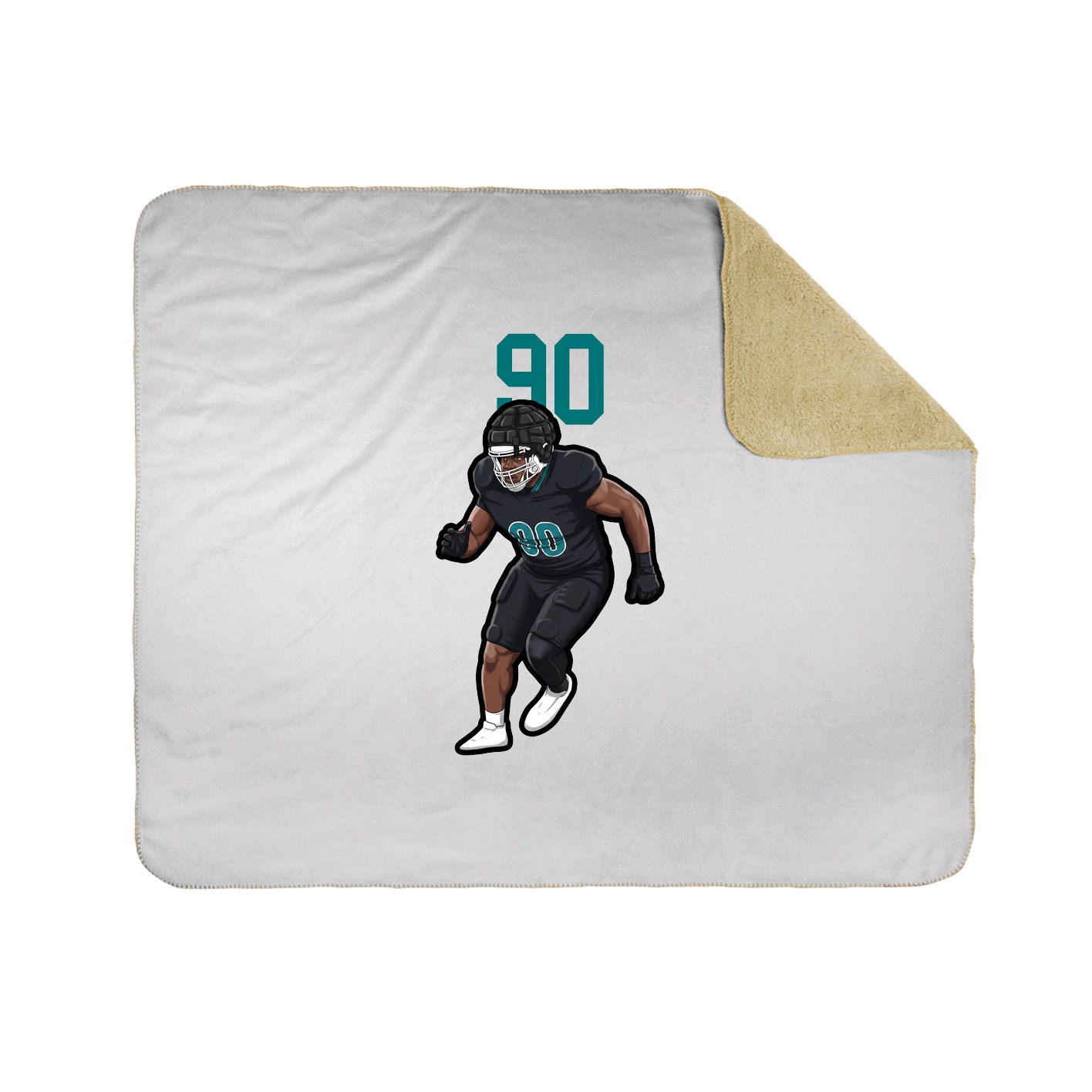 Throw Blanket — Number Top in White