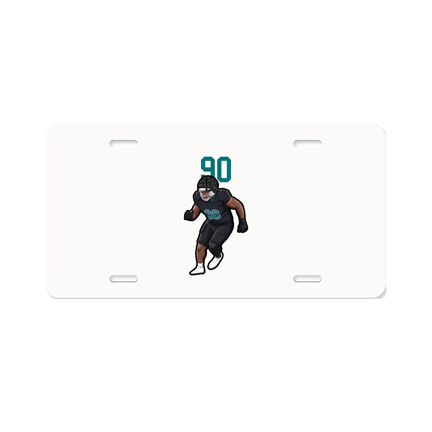 License Plate — Number Top in Classic