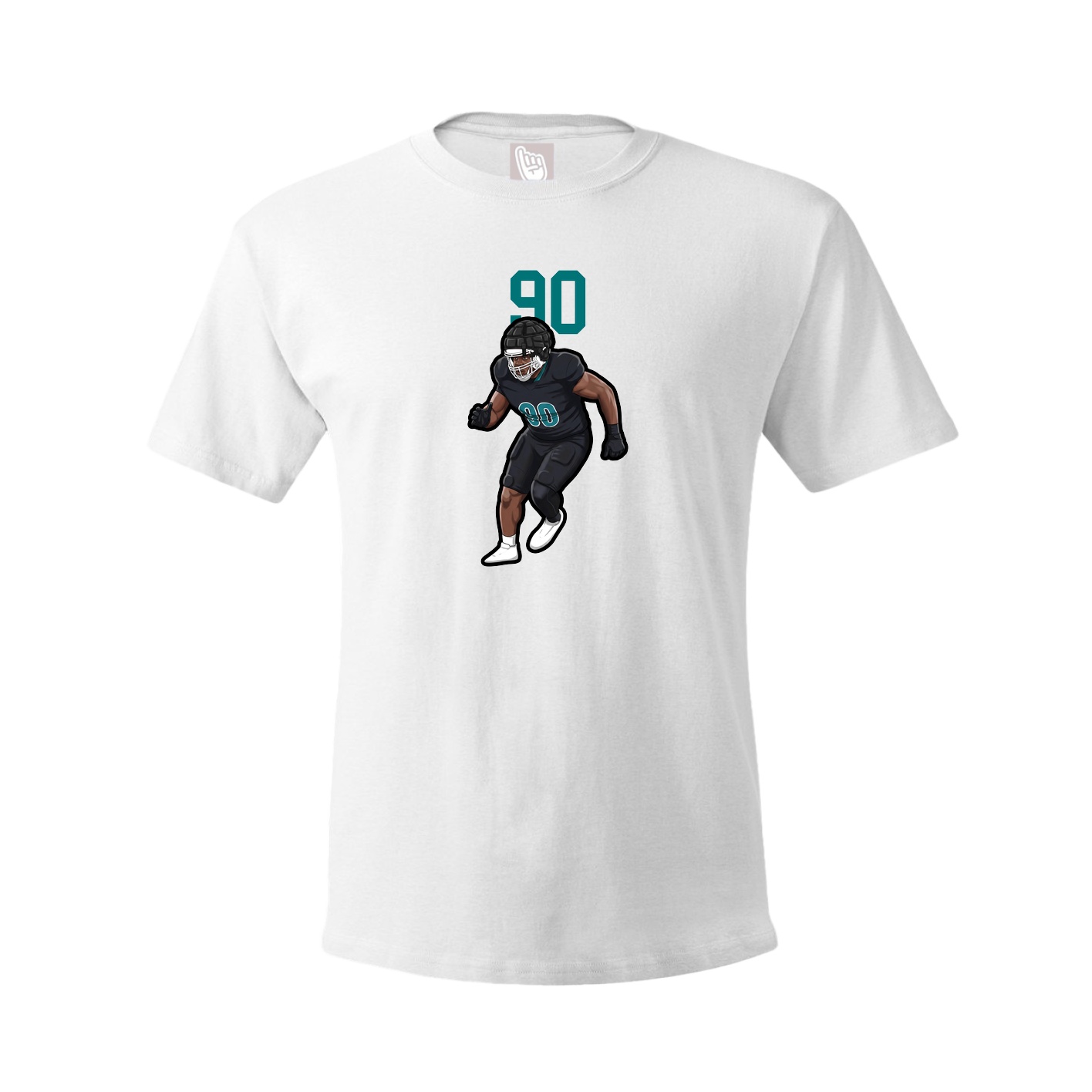 Youth Tee — Number Top in White