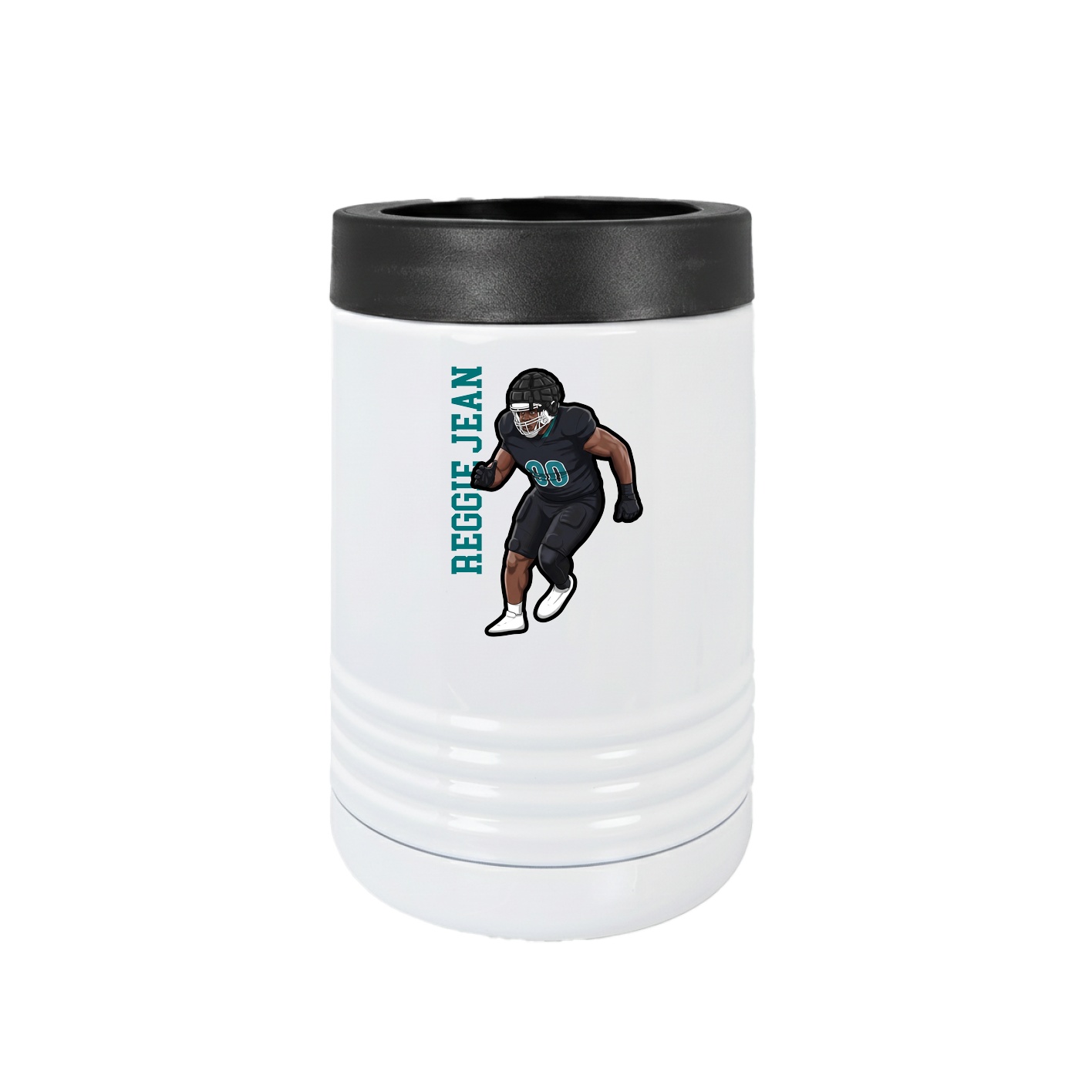 Beverage Holder — Name Vertical in White