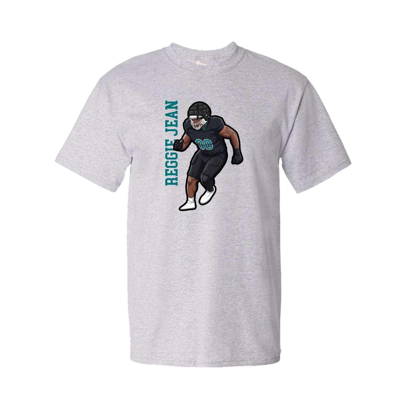 Youth Tee — Name Vertical in Grey