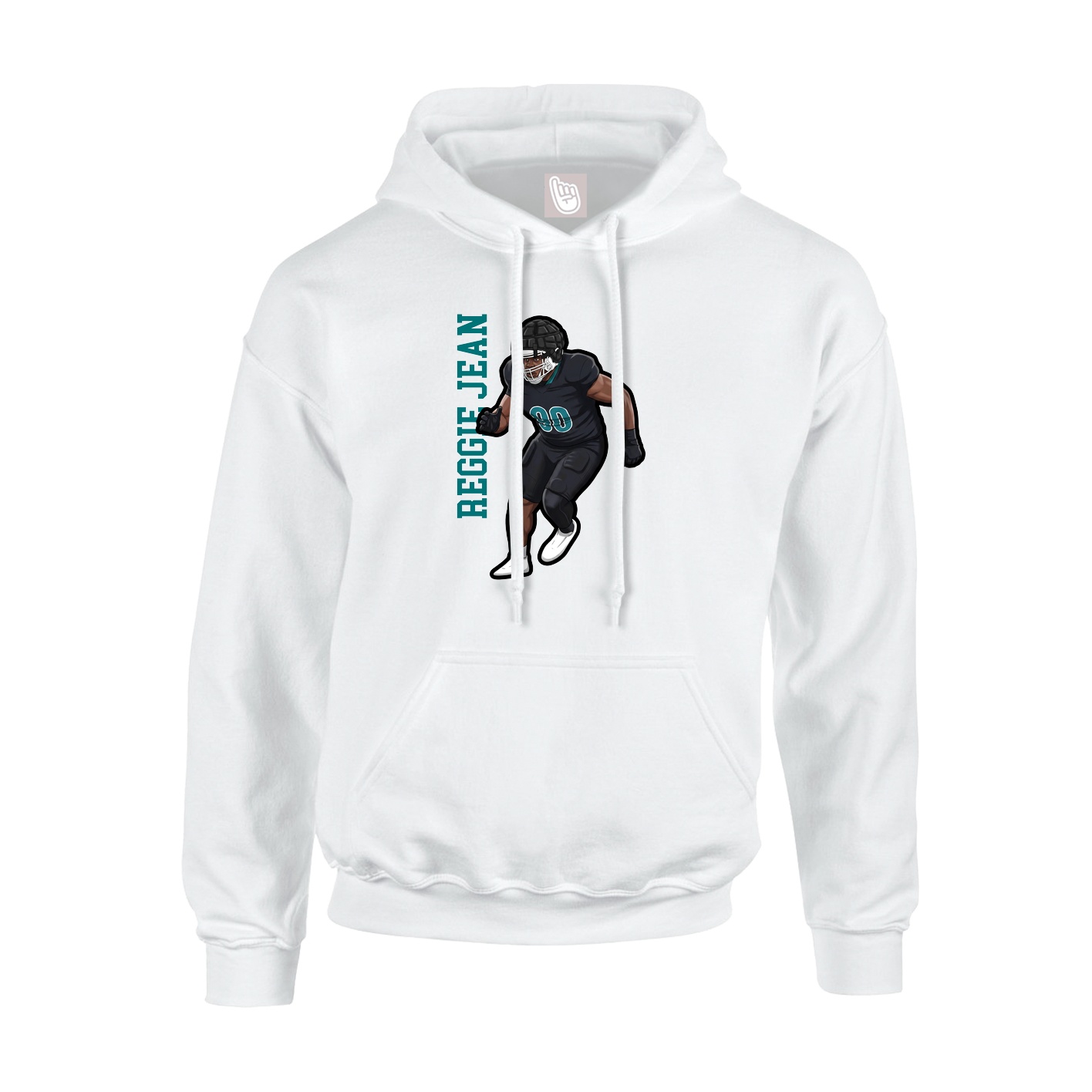 Hoodie — Name Vertical in White