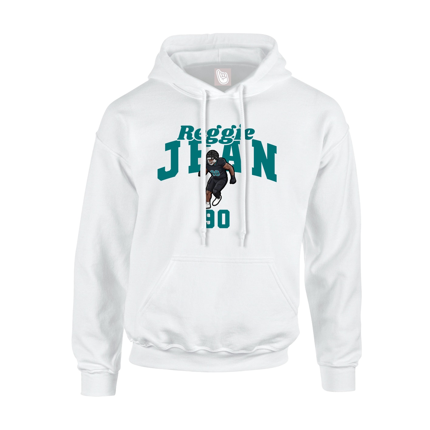 Youth Hoodie — Signature Arch in White