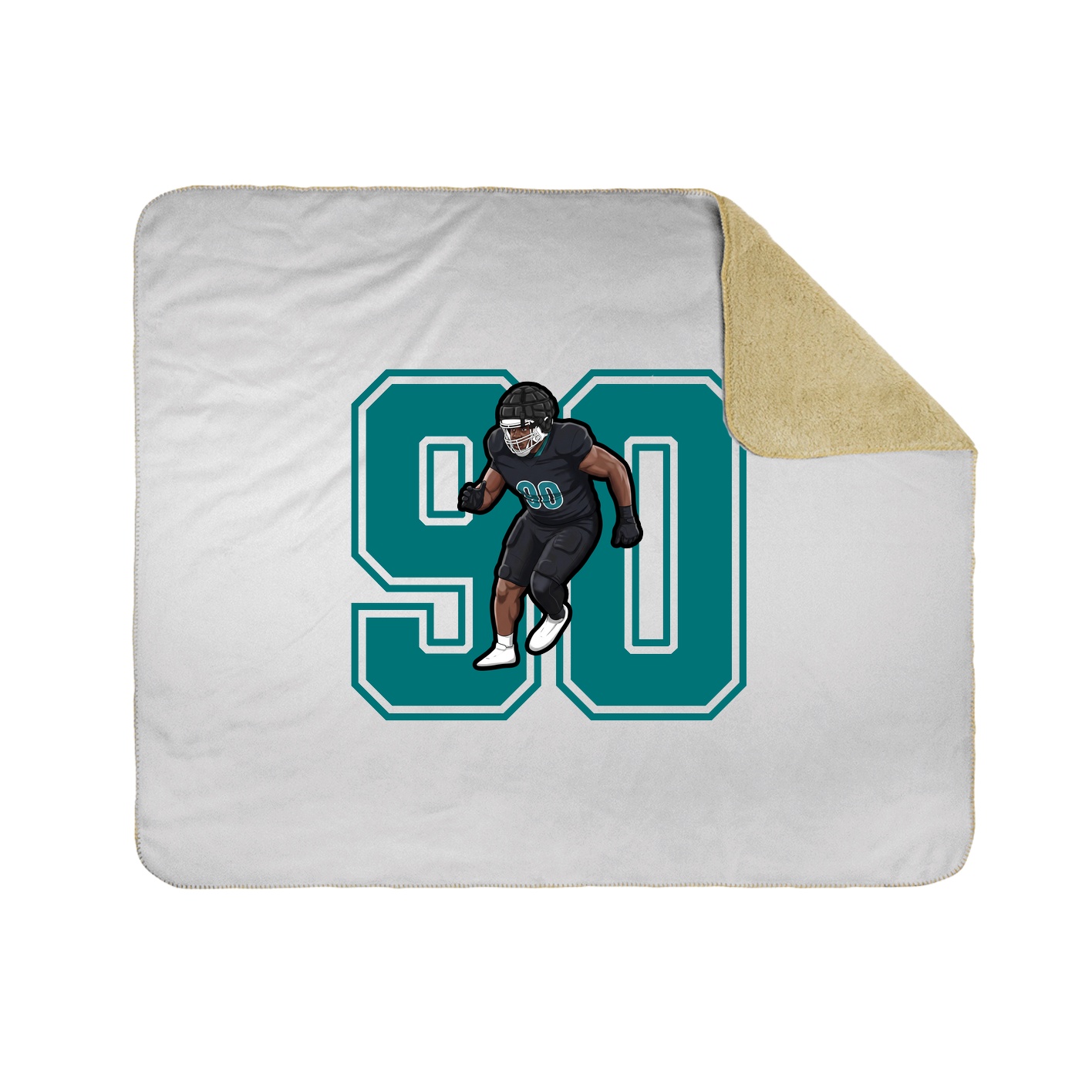 Throw Blanket — Number in White