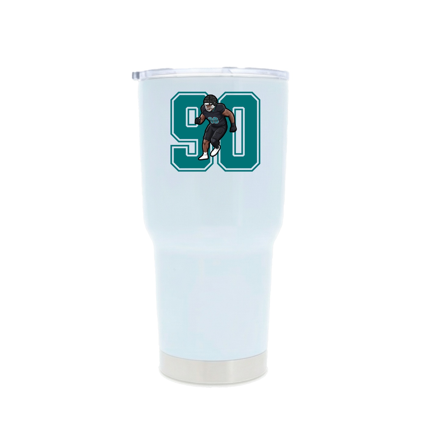 30oz Stainless Steel Tumbler — Number in White