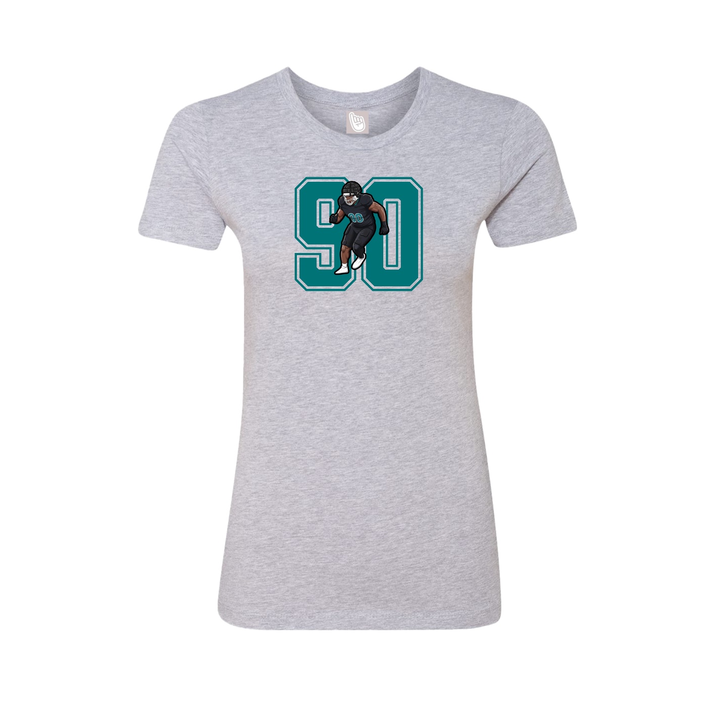 Fitted Women's Tee — Number in Grey